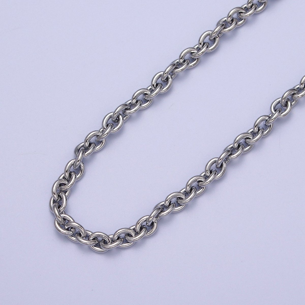 24K Gold Filled 5.2mm Cable Unfinished Statement Chain in Gold & Silver | ROLL-964, ROLL-965 Clearance Pricing