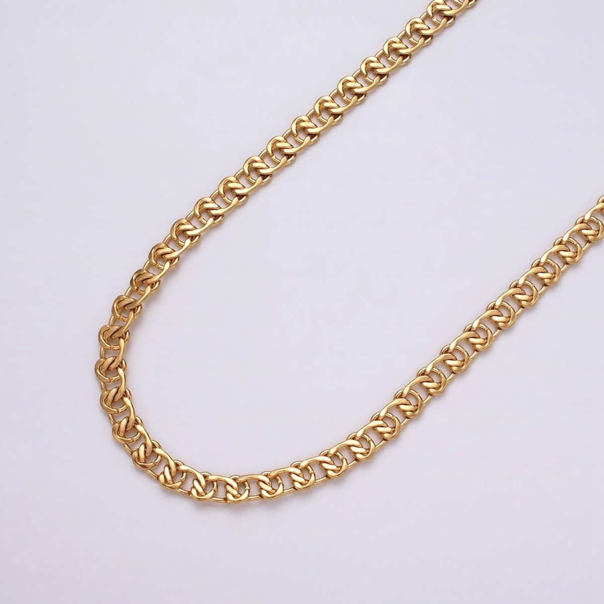 24k Gold Filled 5.8mm Twist Cable Chain Cable Link Unfinished Yard Chain in Gold & Silver | ROLL-1299 ROLL-1300 Clearance Pricing