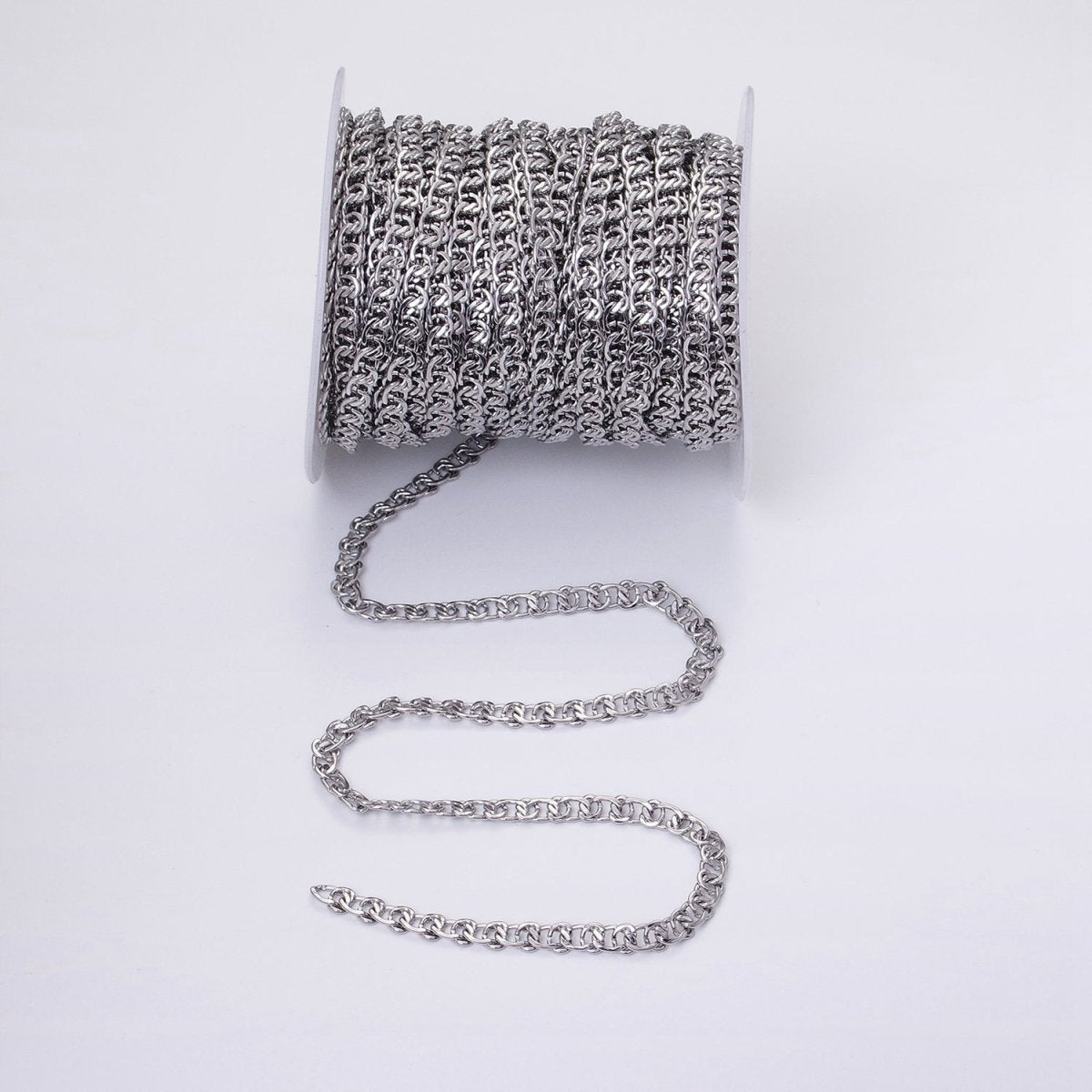 24k Gold Filled 5.8mm Twist Cable Chain Cable Link Unfinished Yard Chain in Gold & Silver | ROLL-1299 ROLL-1300 Clearance Pricing