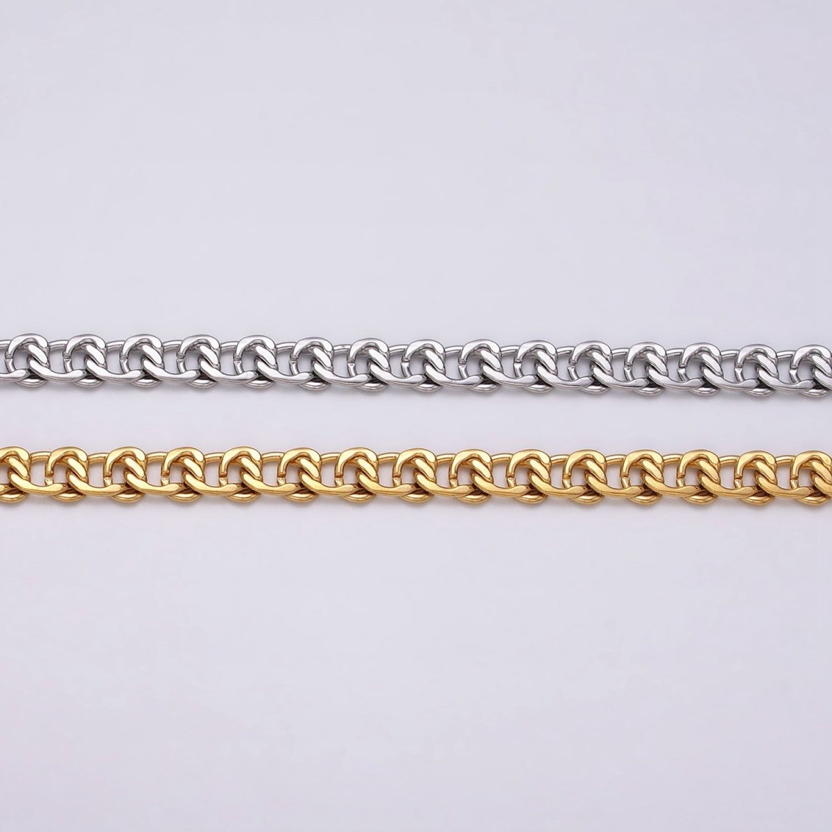 24k Gold Filled 5.8mm Twist Cable Chain Cable Link Unfinished Yard Chain in Gold & Silver | ROLL-1299 ROLL-1300 Clearance Pricing