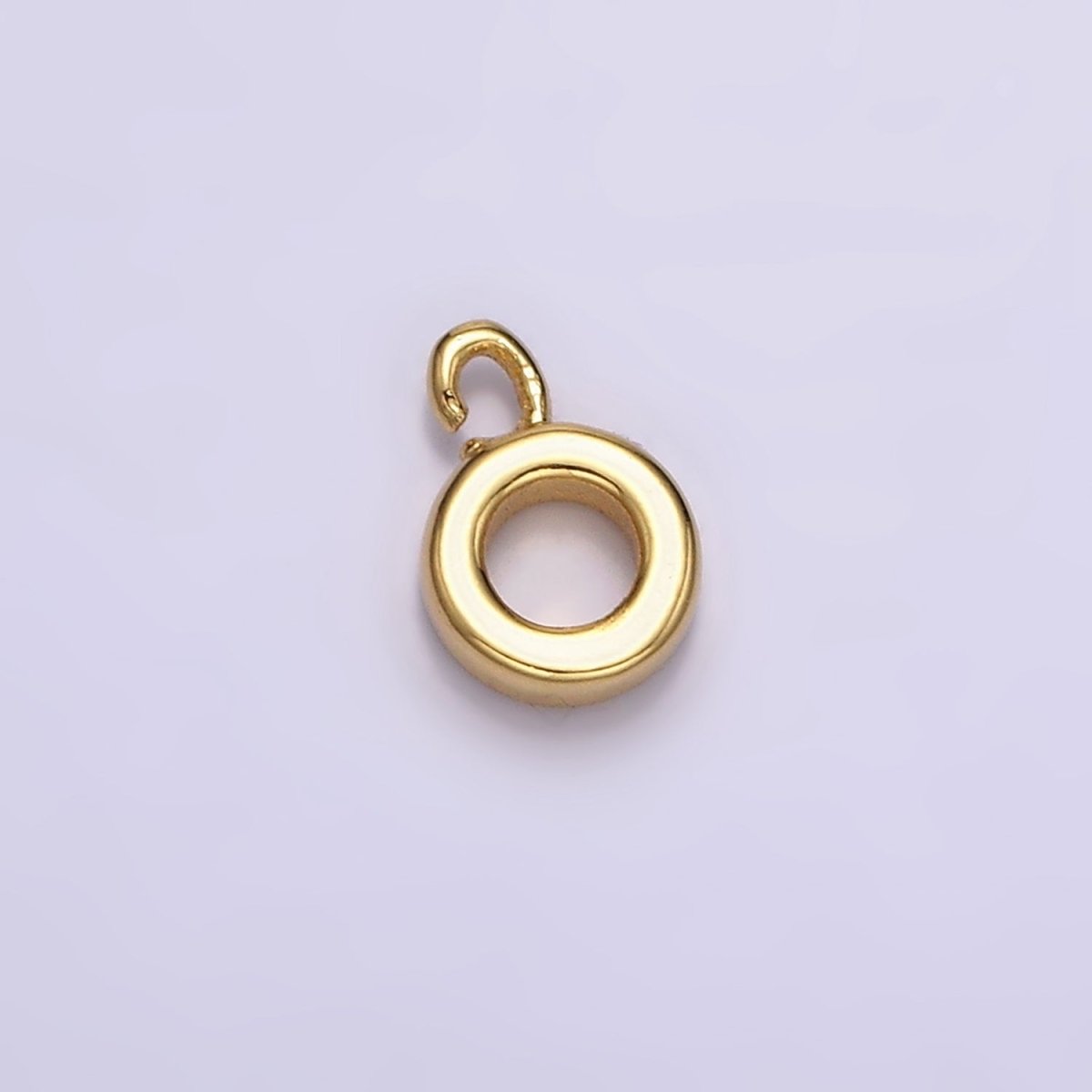 24K Gold Filled 5mm, 6mm Thin Crimp Open Loop Charm Holder Jewelry Making Supply in Gold & Silver | Z-923 - Z-926