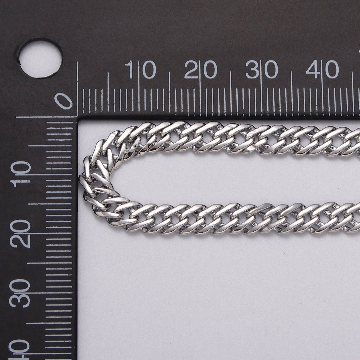 24k Gold Filled 5mm, 8mm Diamond-Cut Flat Double Curb Unfinished Designed Chain by Yard in Gold & Silver | ROLL-1050, -1047, -1103, -1105 1115 1339 Clearance Pricing