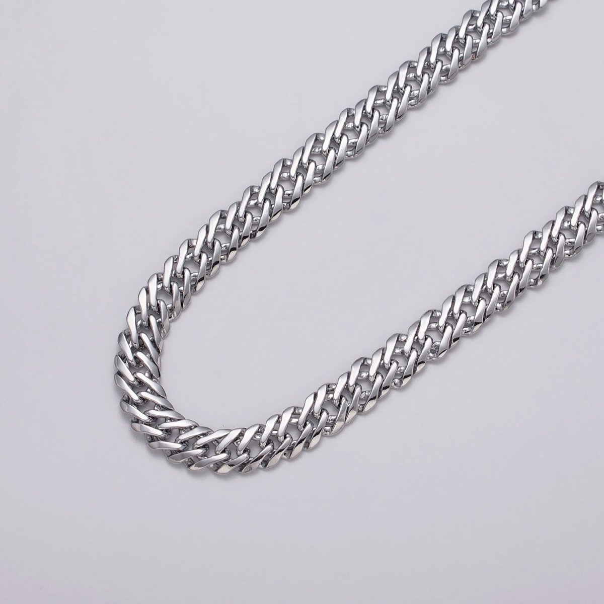 24k Gold Filled 5mm, 8mm Diamond-Cut Flat Double Curb Unfinished Designed Chain by Yard in Gold & Silver | ROLL-1050, -1047, -1103, -1105 1115 1339 Clearance Pricing