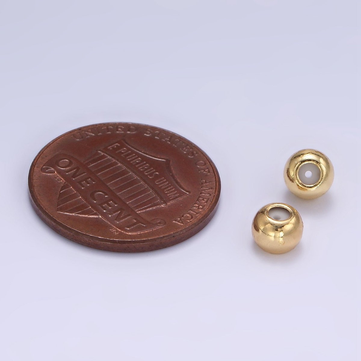 24K Gold Filled 5mm Stopper Rubber Bead Findings Rubber Charm Stopper | L-529 - DLUXCA
