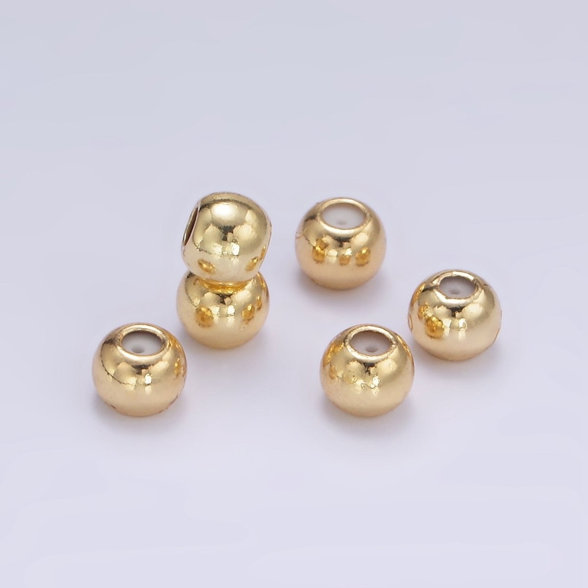 24K Gold Filled 5mm Stopper Rubber Bead Findings Rubber Charm Stopper | L-529 - DLUXCA