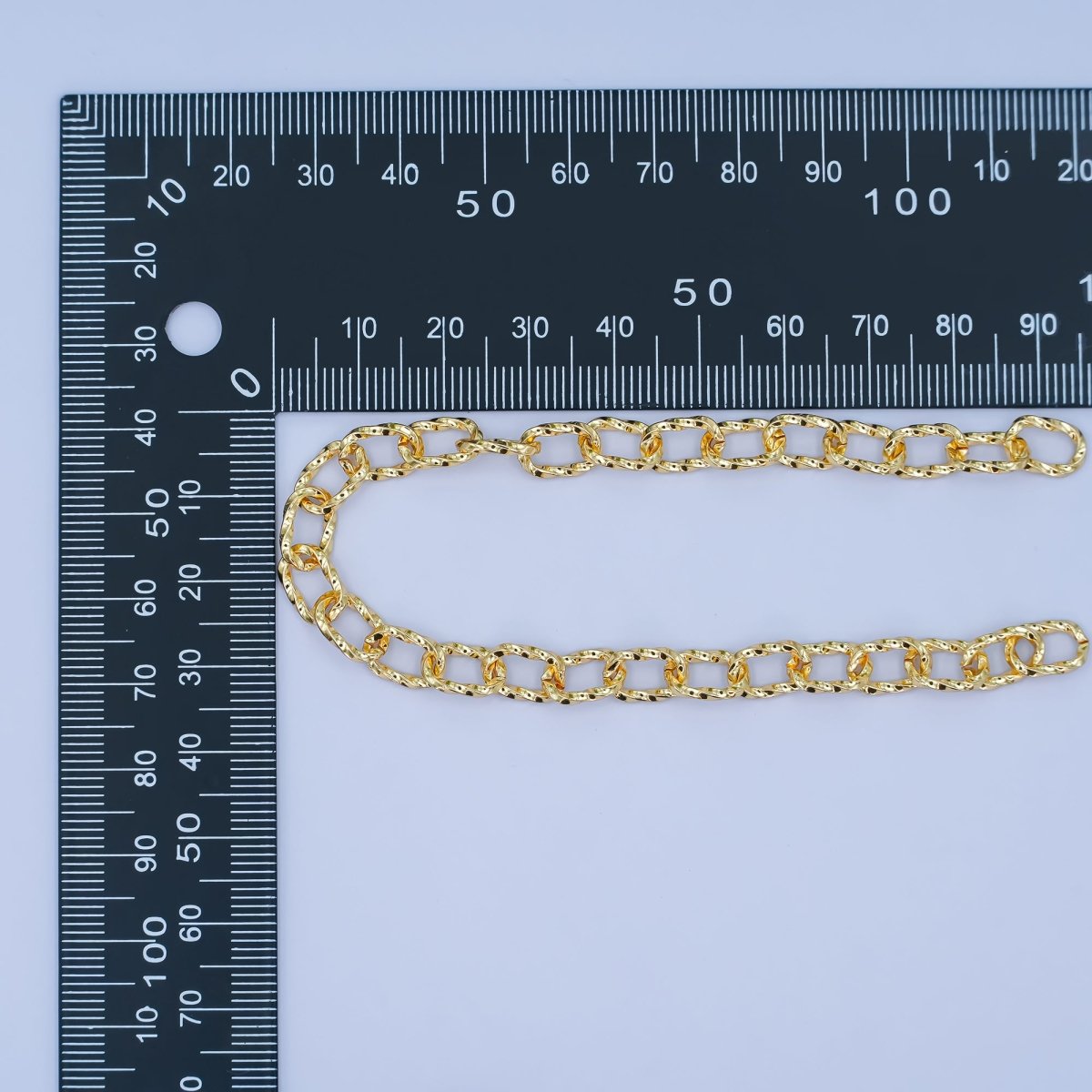 24K Gold Filled 6.5mm Twisted Paperclip Unfinished Chain by Yard | Roll - 1551 - DLUXCA