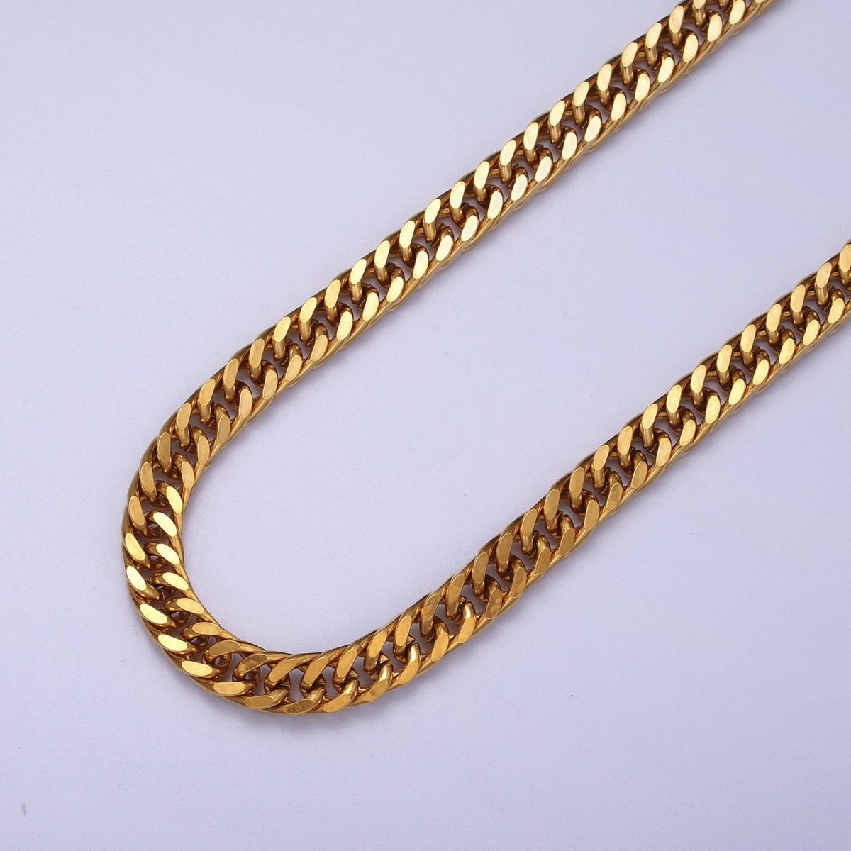 24K Gold Filled 6mm Boxy Square Curb Gold & Silver Unfinished Chain | ROLL-933 ROLL-934 Clearance Pricing