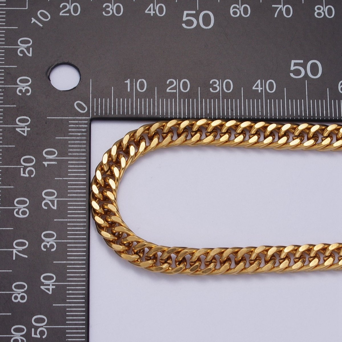 24K Gold Filled 6mm Boxy Square Curb Gold & Silver Unfinished Chain | ROLL-933 ROLL-934 Clearance Pricing