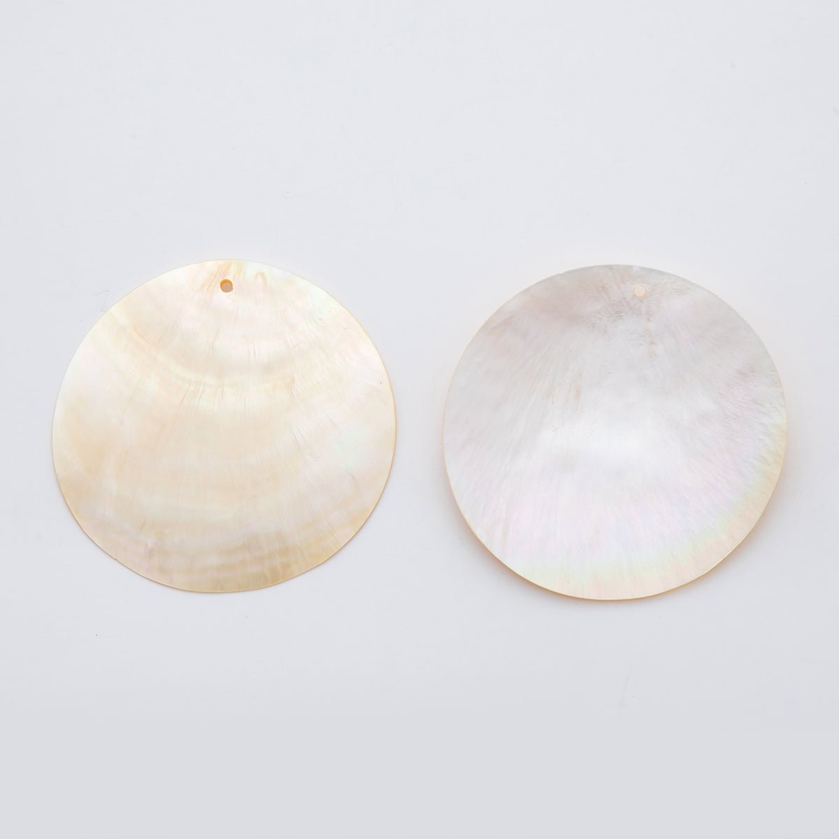 24K Gold Filled 70mm Mother of Pearl Round Finding | Z1164 - DLUXCA