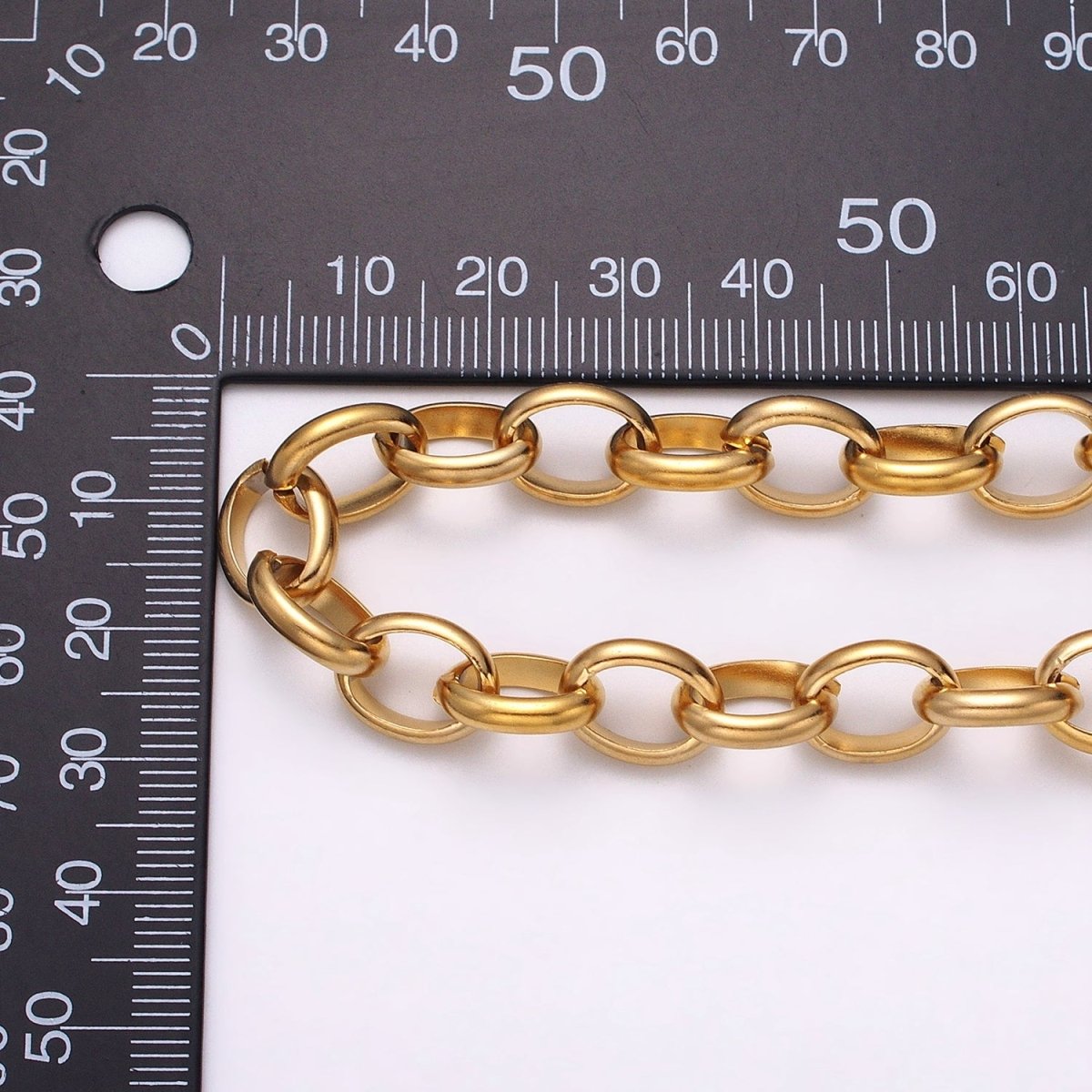 24k Gold Filled 7.5mm Oval Cable Clip Cable Link Unfinished Yard Chain in Gold & Silver | ROLL-1277 ROLL-1278 Clearance Pricing