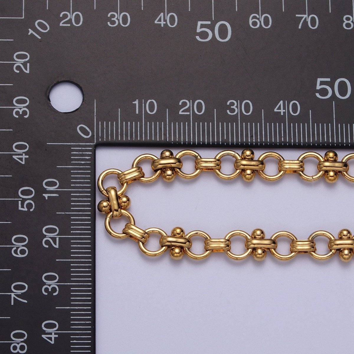 24K Gold Filled 7mm Double Rolo Designed Statement Unfinished Chain in Gold & Silver | ROLL-893 ROLL-894 Clearance Pricing