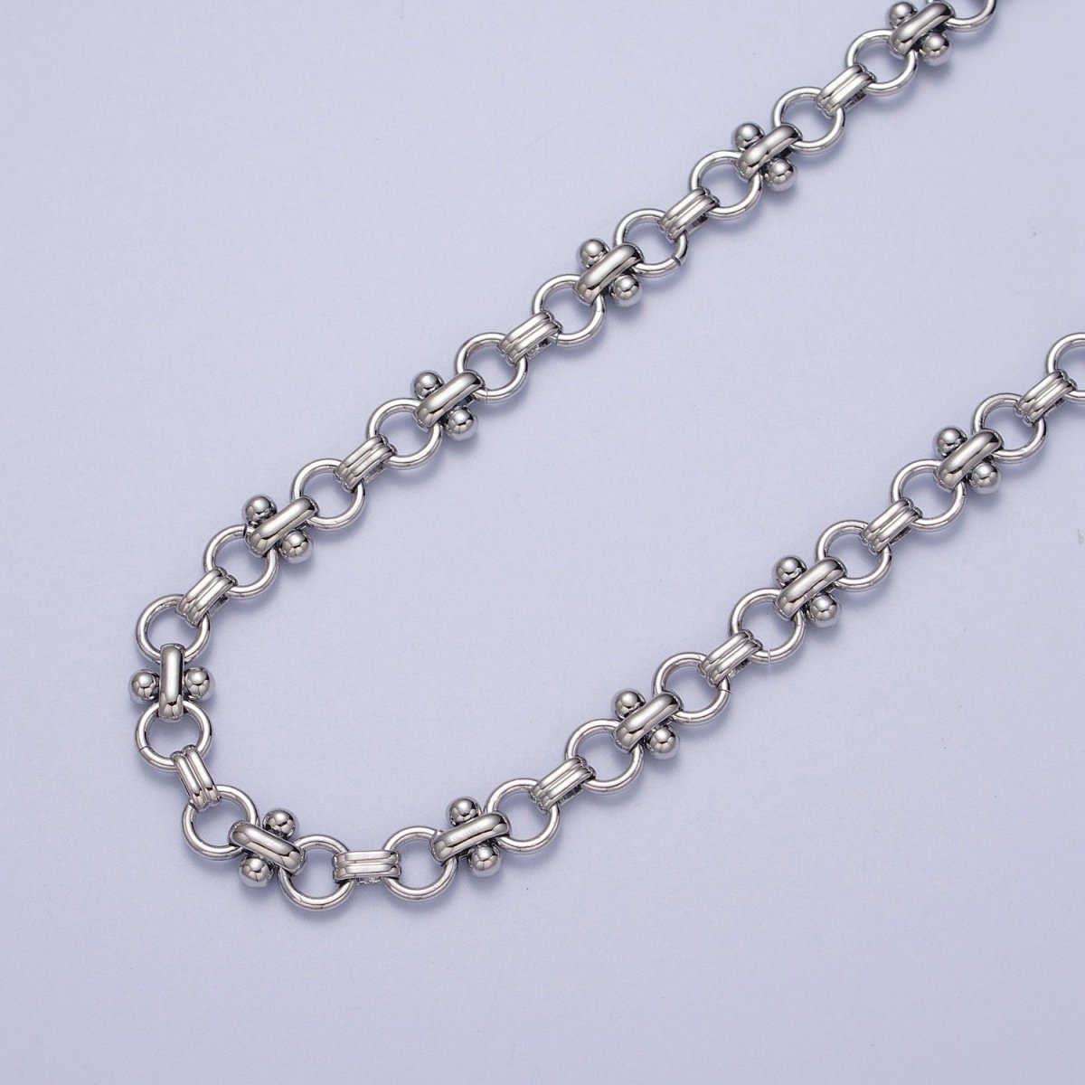 24K Gold Filled 7mm Double Rolo Designed Statement Unfinished Chain in Gold & Silver | ROLL-893 ROLL-894 Clearance Pricing