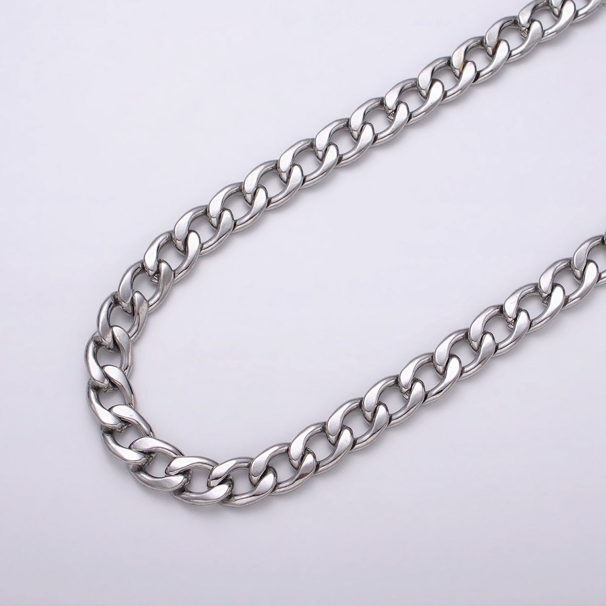 24k Gold Filled 8.3mm Miami Cuban Curb Chain Cable Link Unfinished Yard Chain in Gold & Silver | ROLL-1289 ROLL-1290