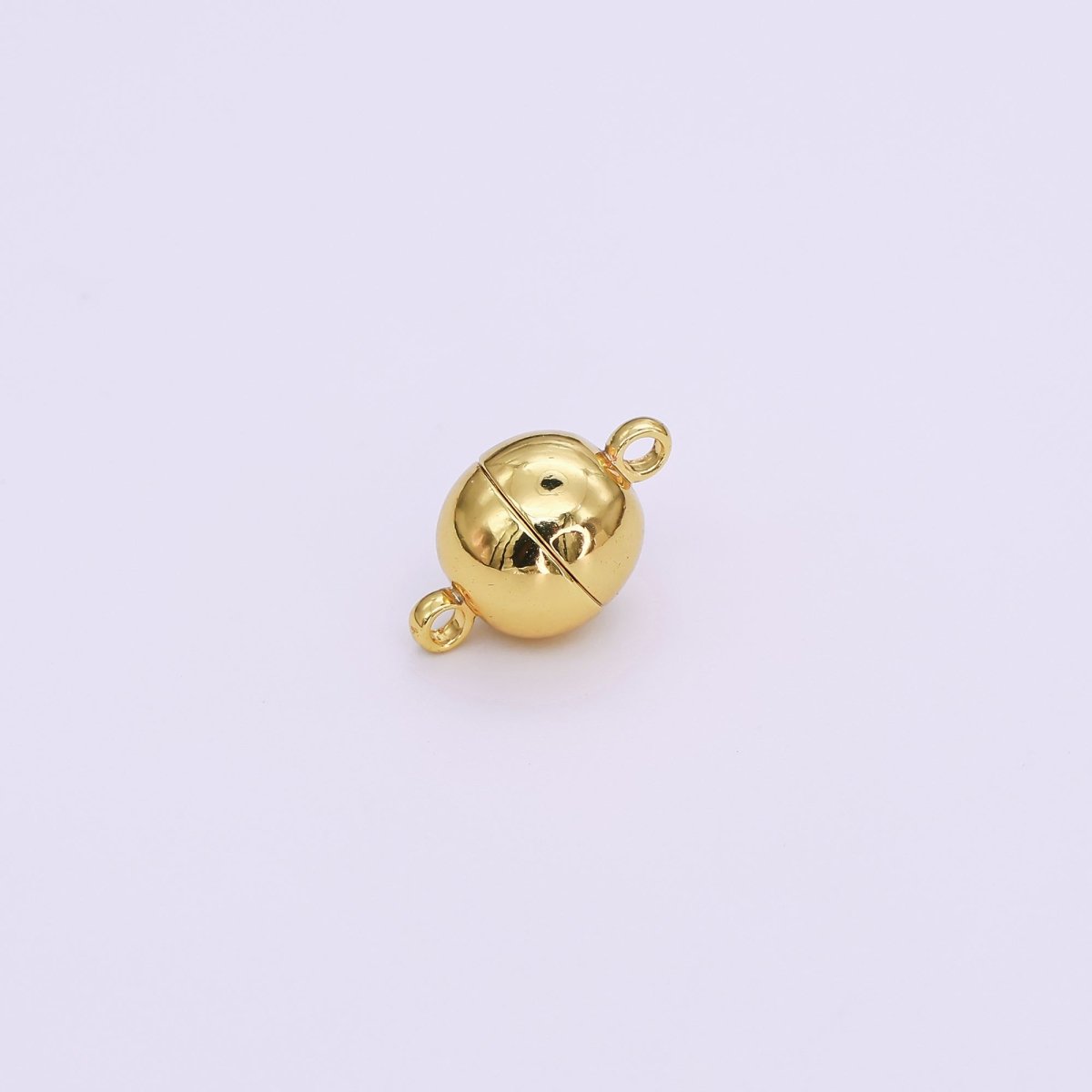24K Gold Filled 9.7mm Minimalist Round Magnetic Closure Finding | Z1107 - DLUXCA