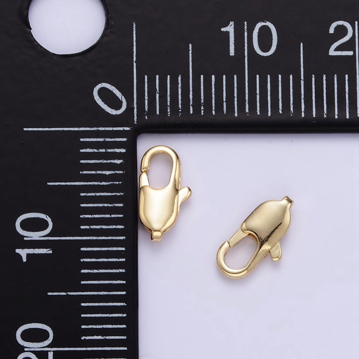 24K Gold Filled 9mm, 10mm, 12mm Rectangle Lobster Claw Clasps Closure Findings | Z869 Z870 Z871
