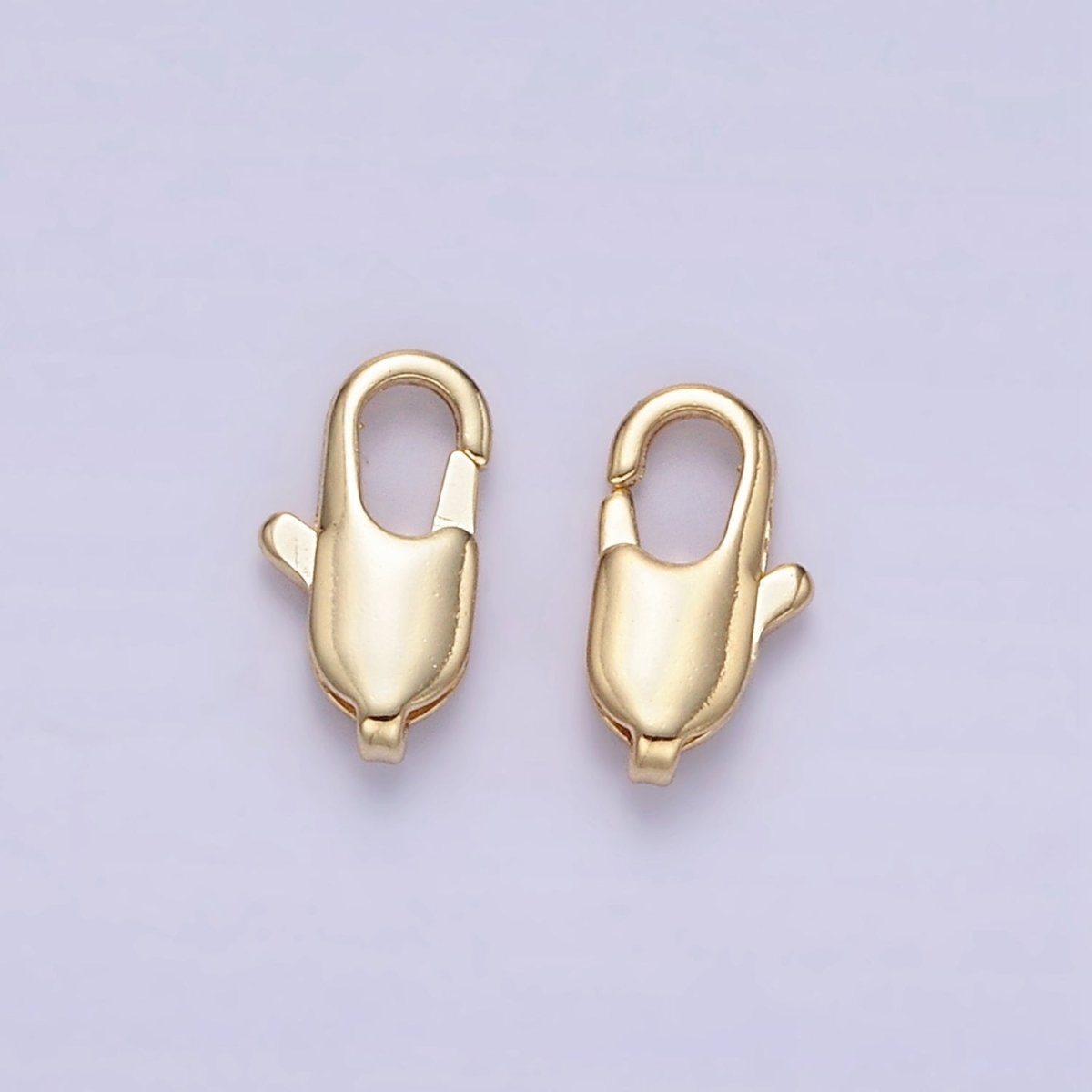 24K Gold Filled 9mm, 10mm, 12mm Rectangle Lobster Claw Clasps Closure Findings | Z869 Z870 Z871