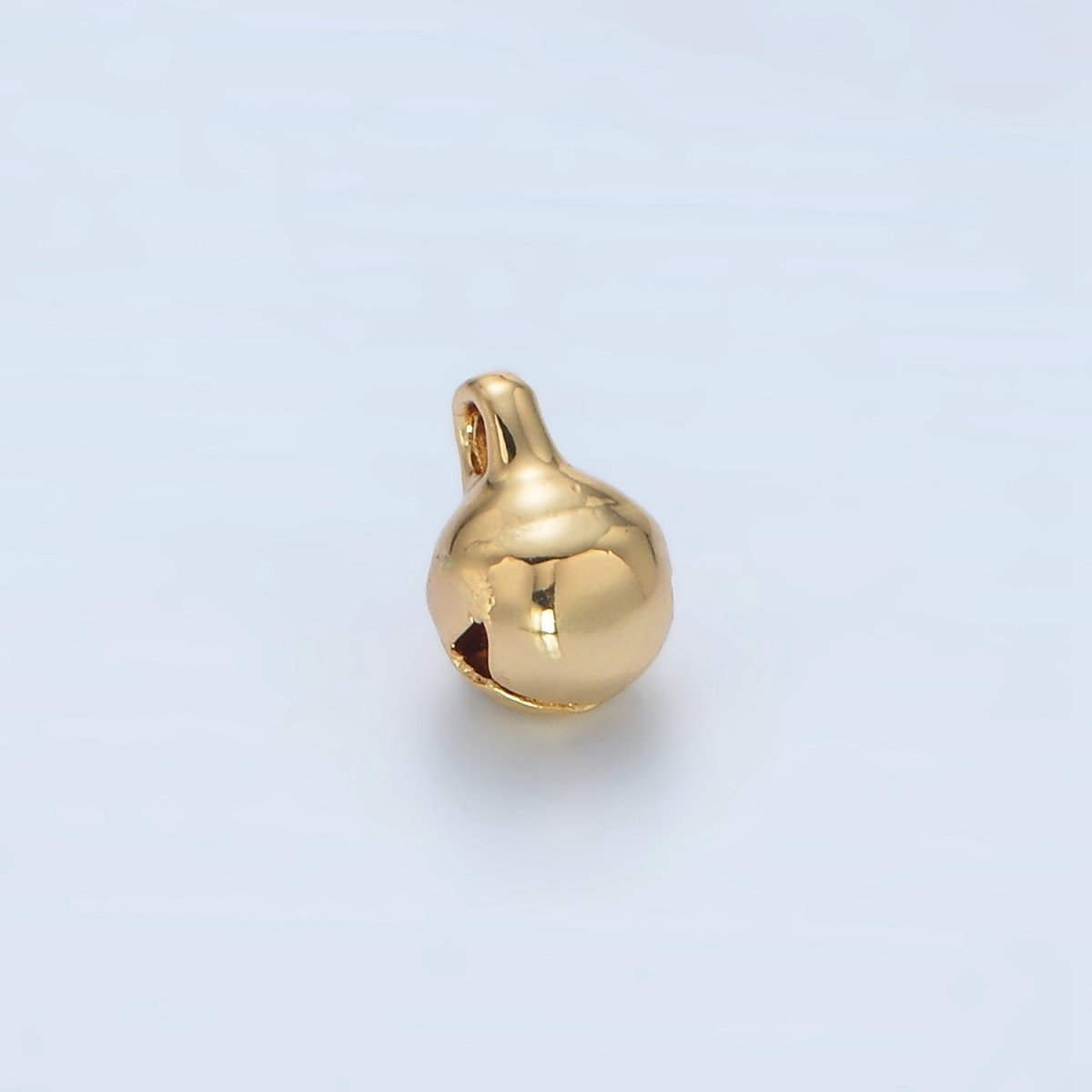 24K Gold Filled 9mm, 11mm  Jingle Bell Minimalist Mini Multidimensional Charm in Gold & Silver | X884 X885