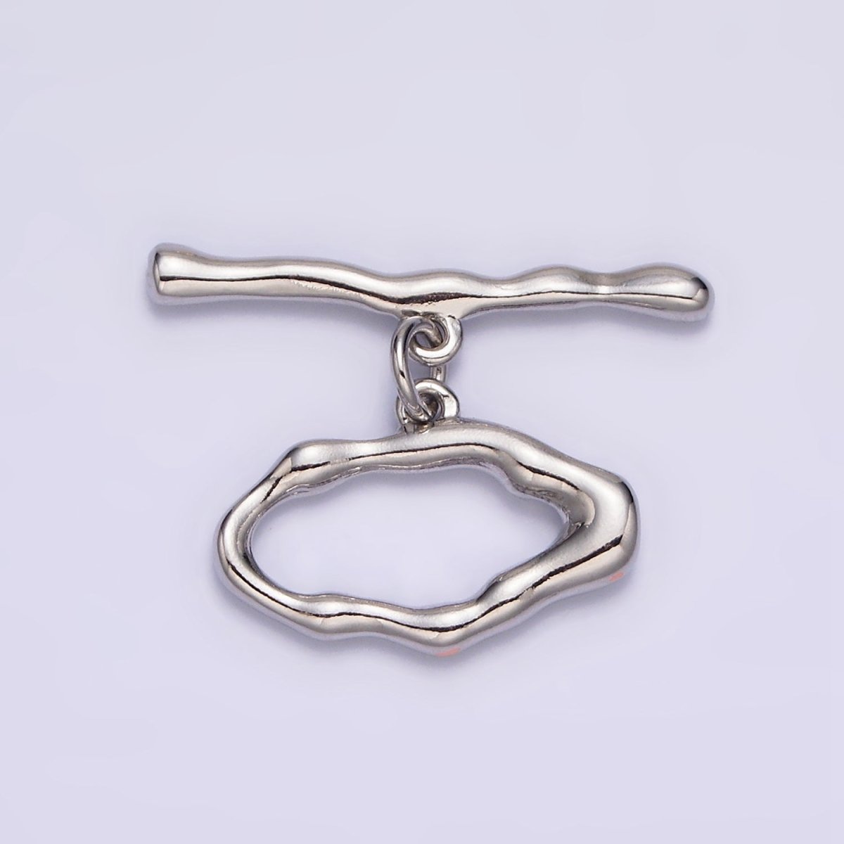 24K Gold Filled Abstract Molten OT Toggle Clasps Closure Jewelry Supply in Silver & Gold | Z-440 Z-441