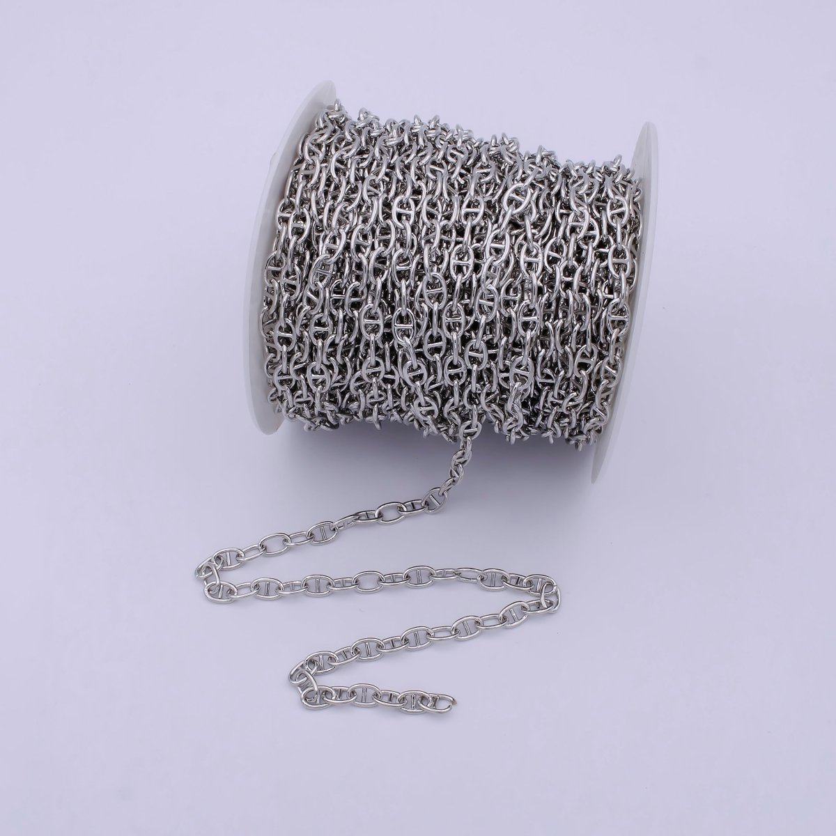 24K Gold Filled Anchor Chain, 5.7mm Width Unfinished Chain in Gold & Silver Color For Jewelry Making | ROLL-690, ROLL-691 Clearance Pricing