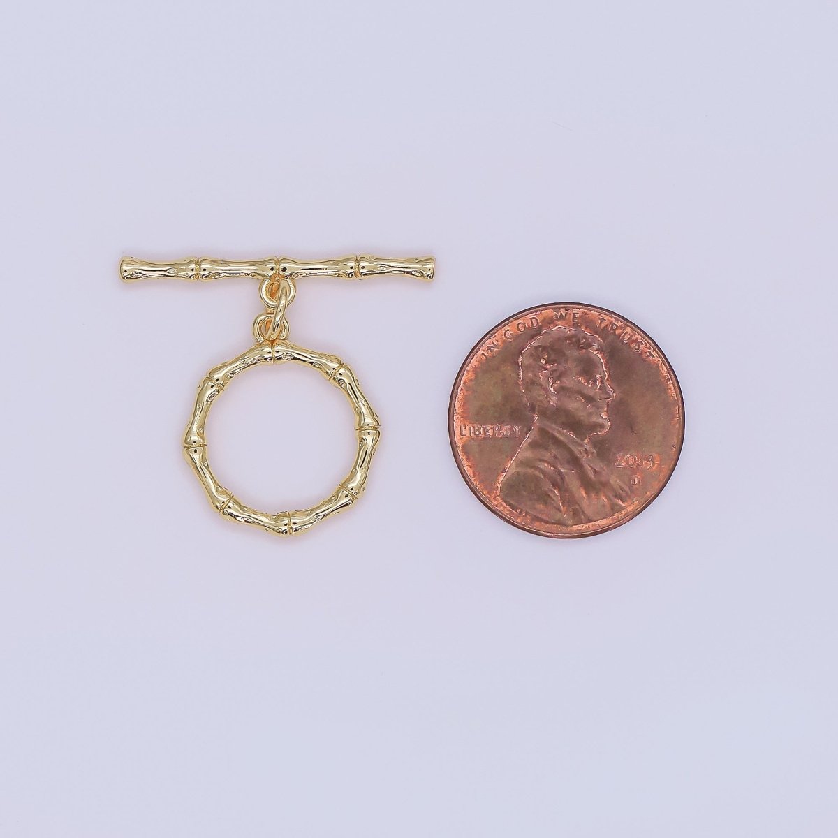 24K Gold Filled Bamboo Toggle Clasps Closure Finding | Z1108 - DLUXCA