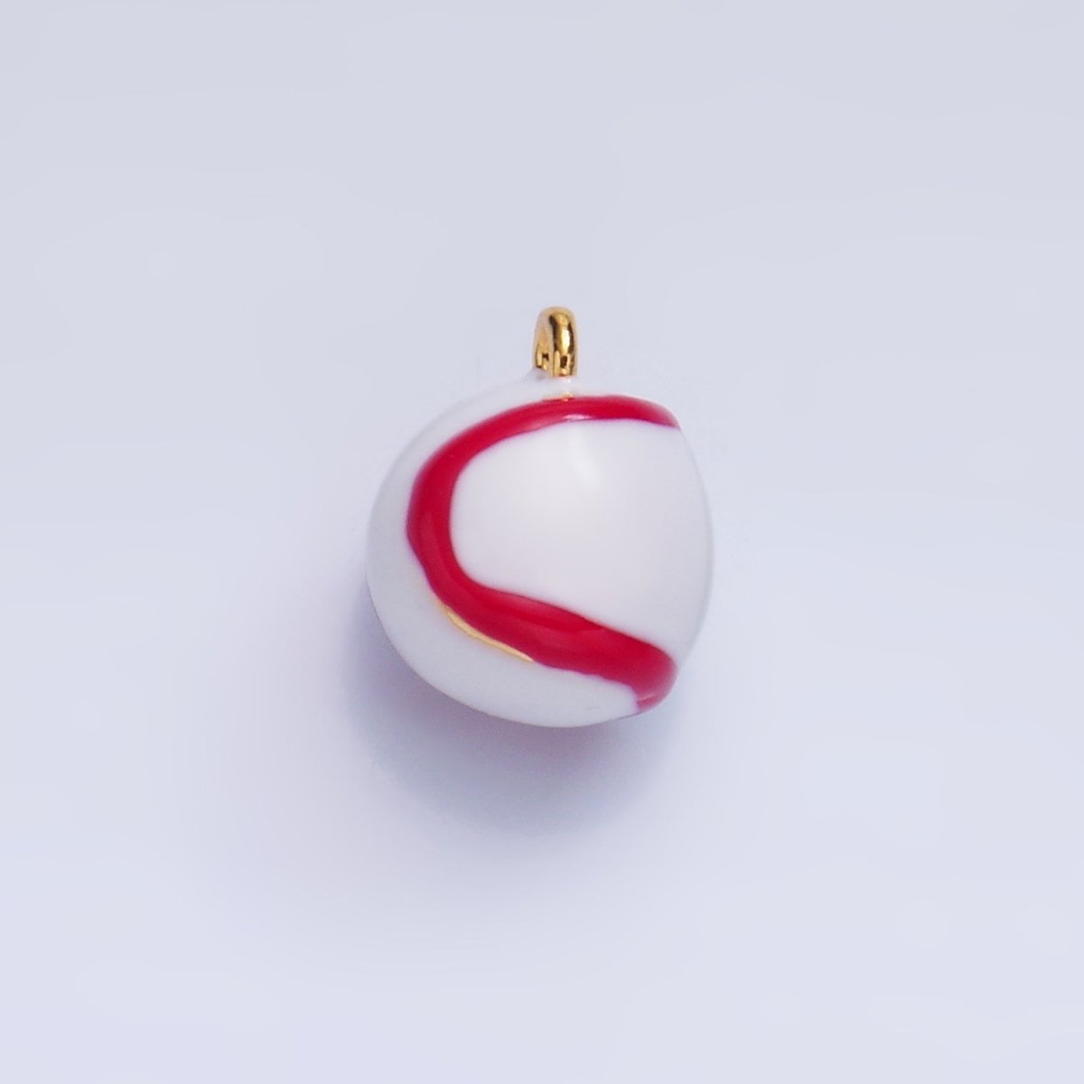 24K Gold Filled Baseball Enamel Multidimensional Charm | W126