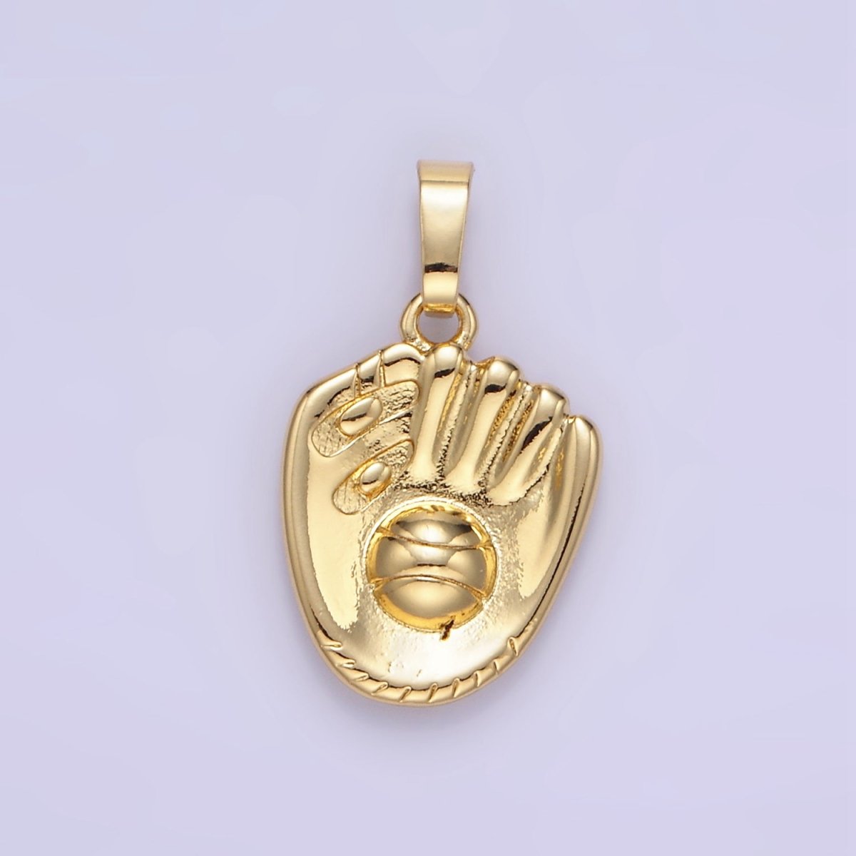 24K Gold Filled Baseball Glove Sport Pendant | AA1352 - DLUXCA