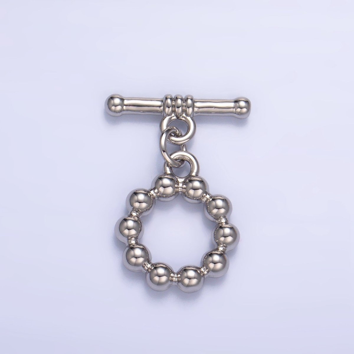 24K Gold Filled Beaded Bubble Toggle Clasps Closure in Gold & Silver | Z884