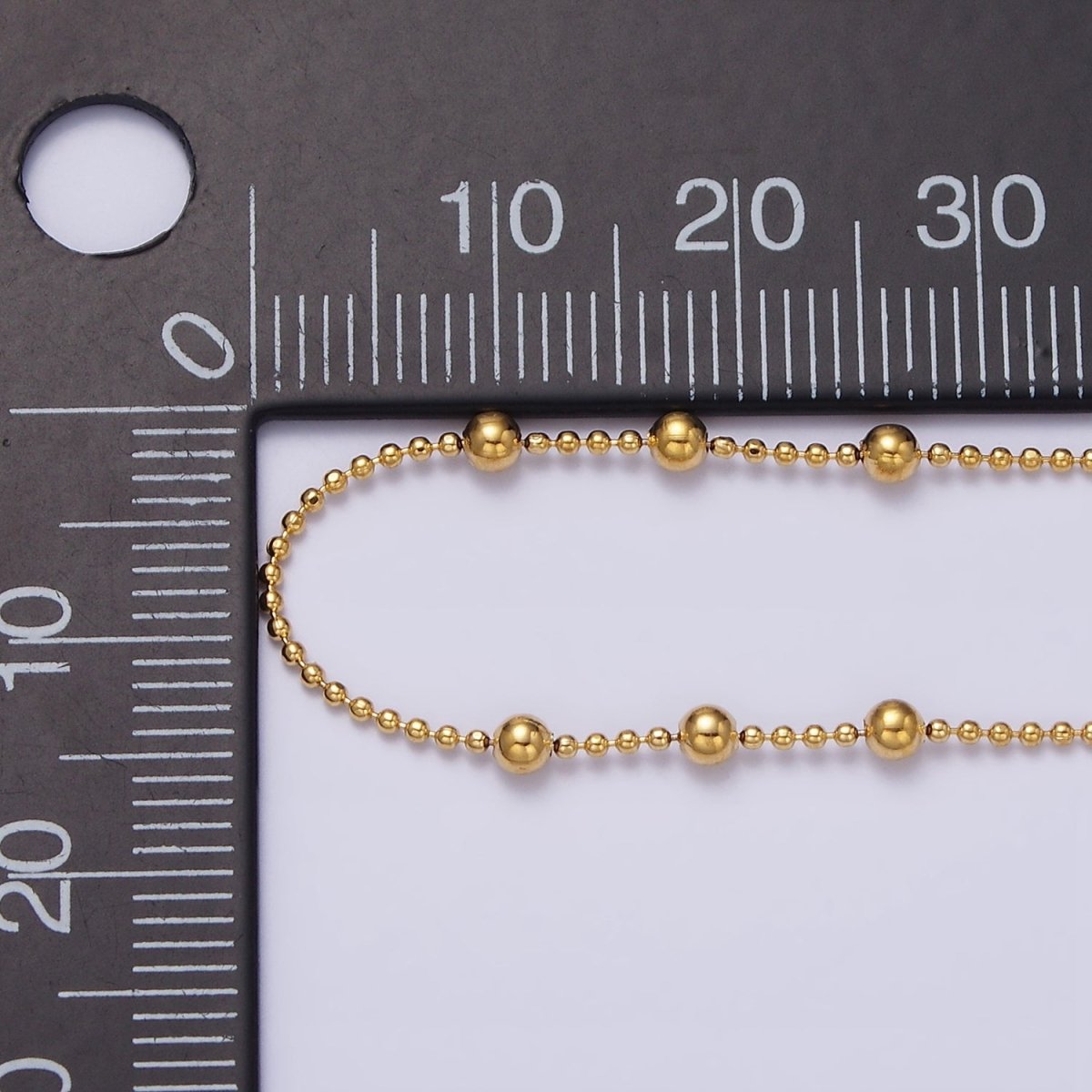 24k Gold Filled Beaded Satellite Chain Gold Filled Silver Chain Simple Everyday Layering Necklace 18 Inch | WA-1853 WA-1854 Clearance Pricing