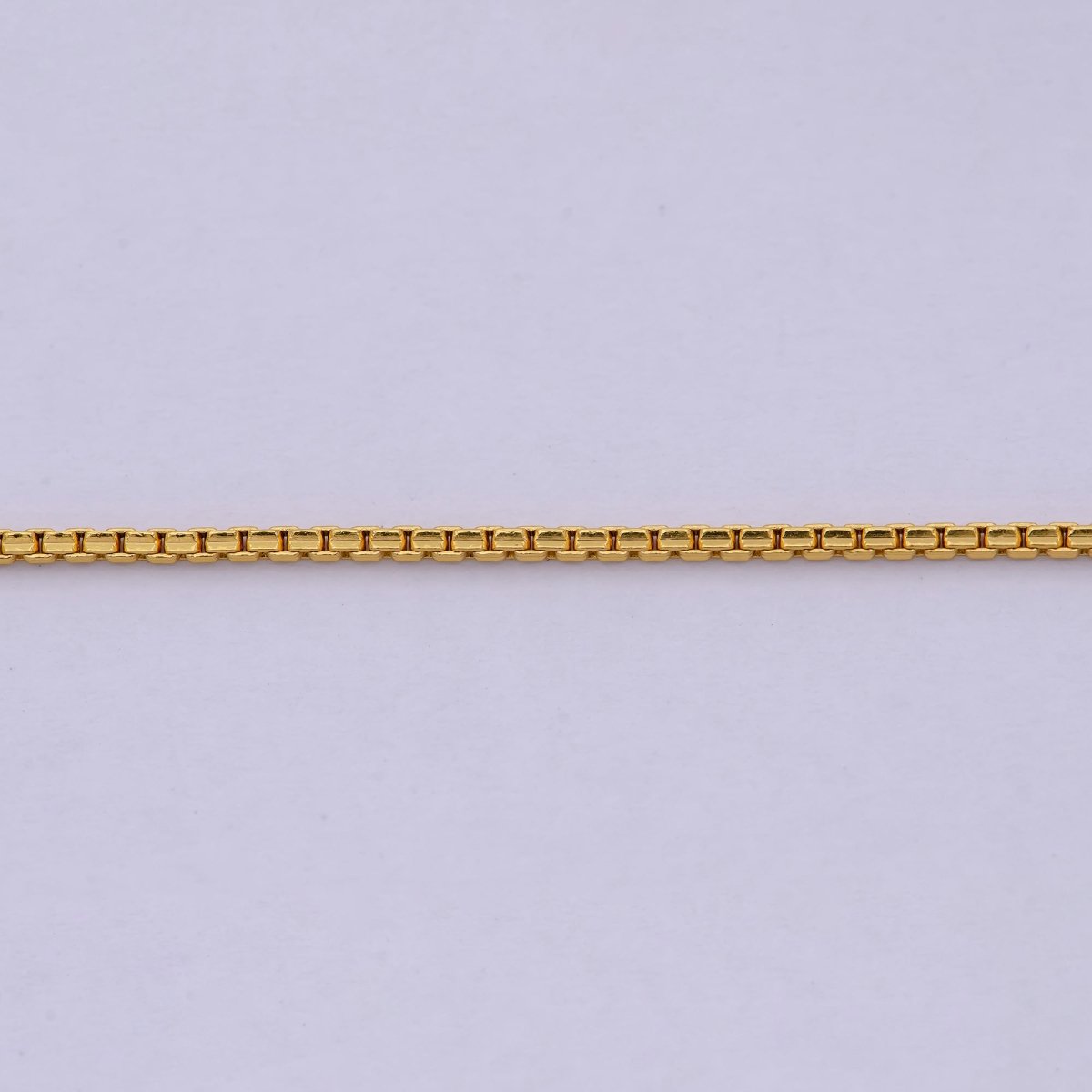 24k Gold Filled Box Chain Necklace, 18 Inch, 1mm Gold Chain, Box Link Chain For Women Men | WA-530 Clearance Pricing - DLUXCA