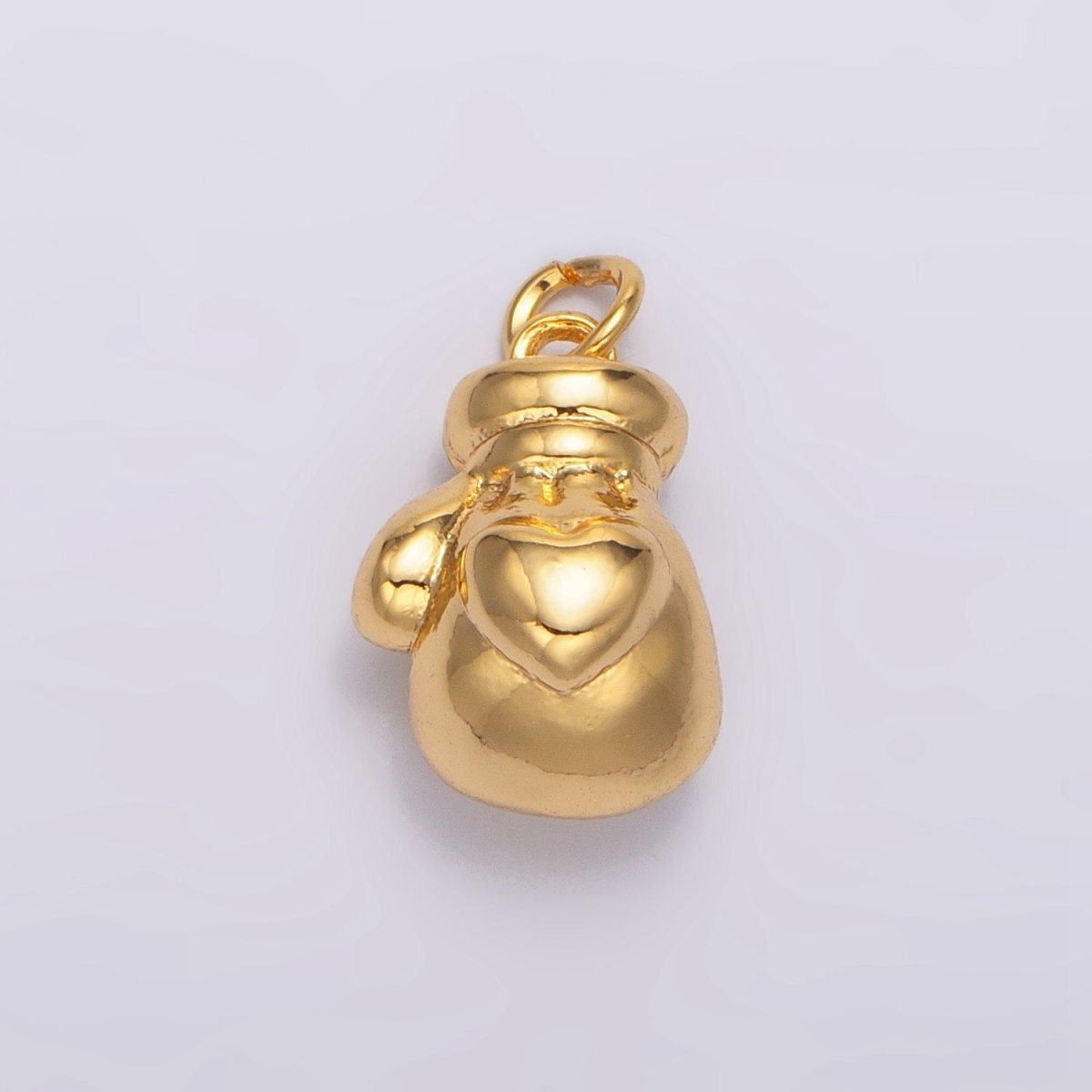 24K Gold Filled Boxing Glove Minimalist Multidimensional Charm | W099