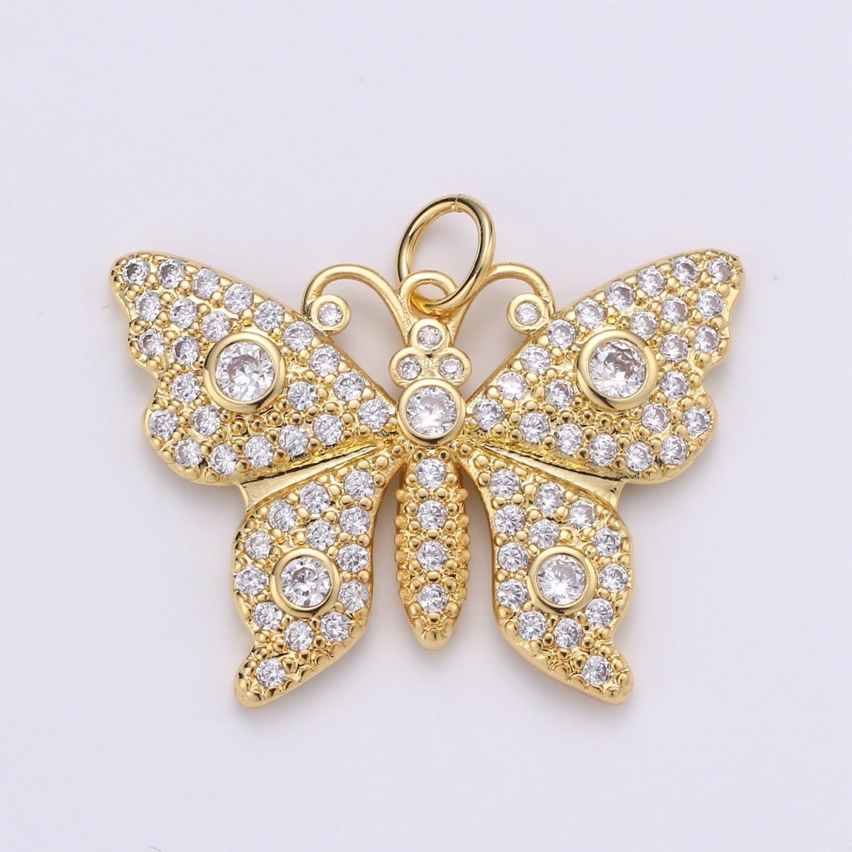 24K Gold Filled Butterfly Charm D-908 - DLUXCA
