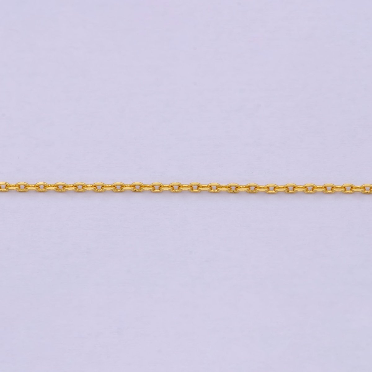 24K Gold Filled Cable Chain, 17.7 Inch Layering Finished Chain Necklace with Spring Ring | WA-613 Clearance Pricing - DLUXCA