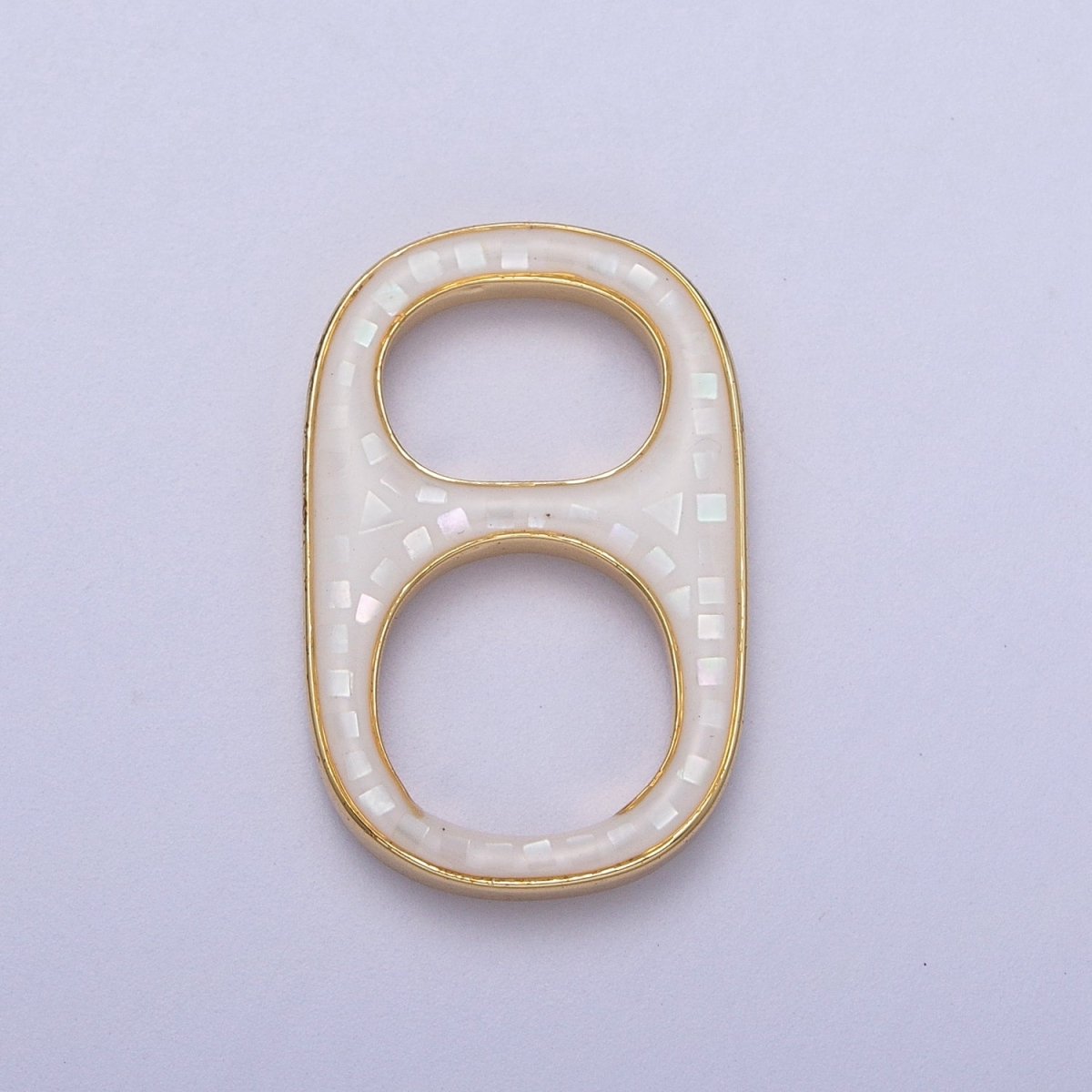 24K Gold Filled Can Bottle Tab White, Abalone, Teal, Pink Shell Opal Charm C-102 C-107 C-108 C-109