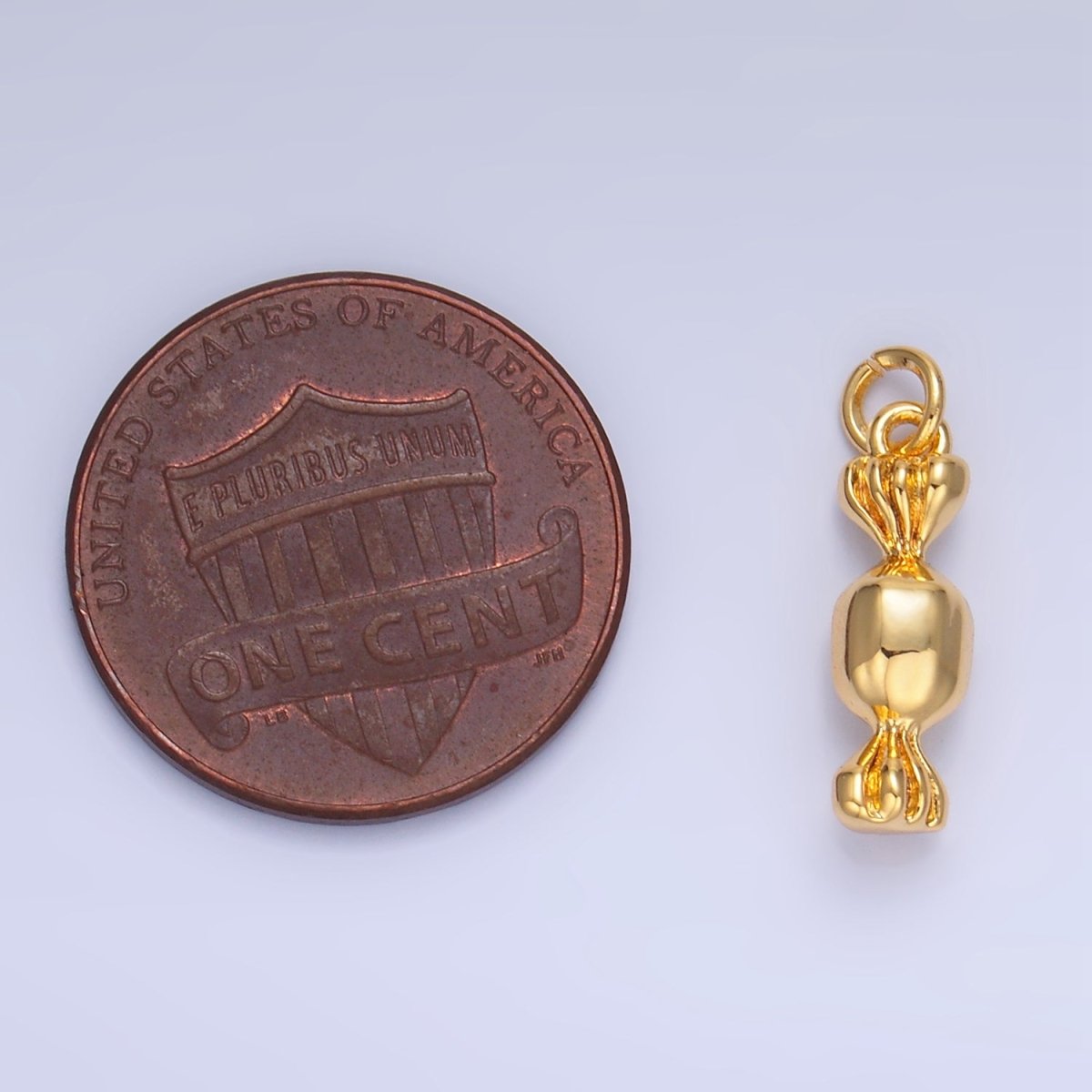 24K Gold Filled Candy Sweets Multidimensional 3D Charm in Gold & Silver | W138