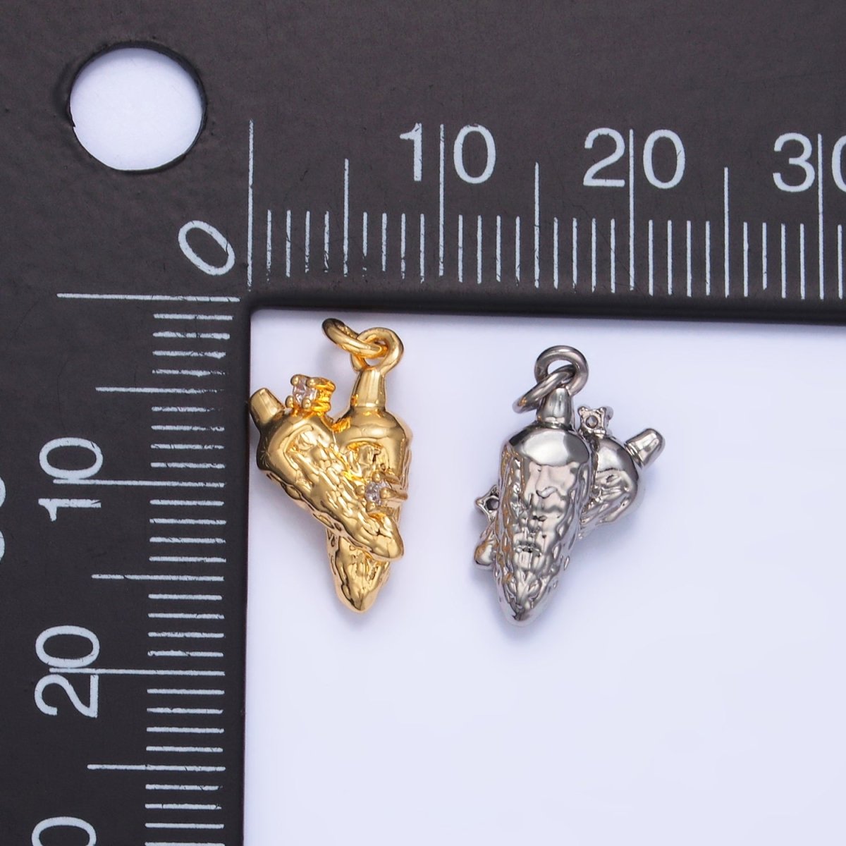 24K Gold Filled Carrot Vegetable Charm in Gold & Silver | W357