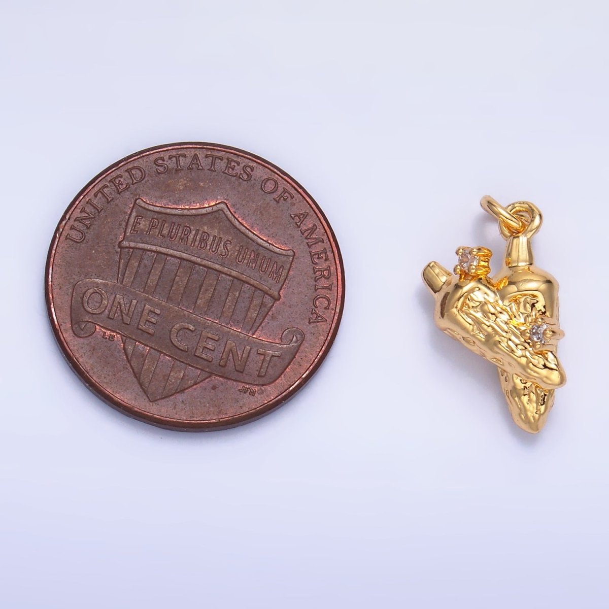 24K Gold Filled Carrot Vegetable Charm in Gold & Silver | W357