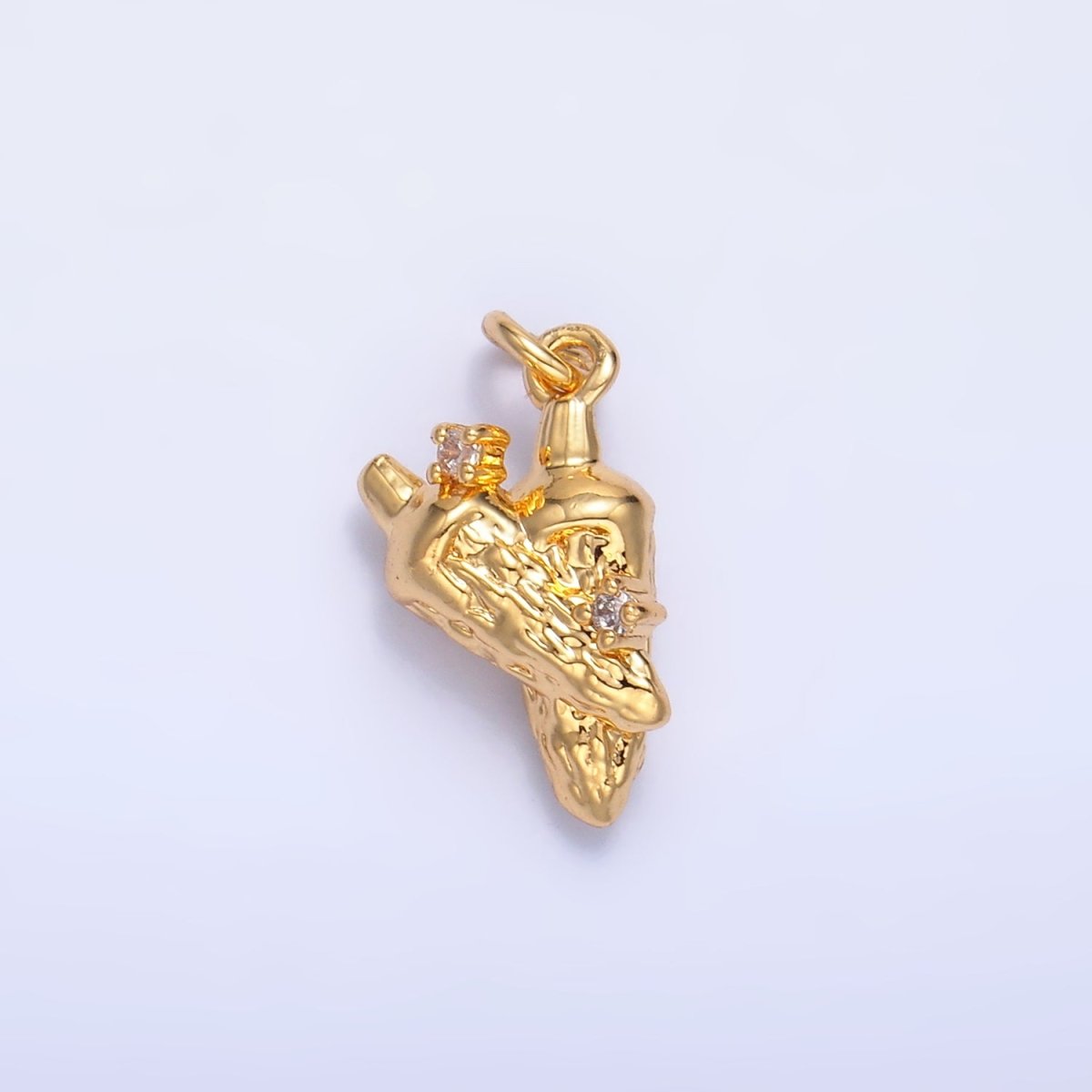24K Gold Filled Carrot Vegetable Charm in Gold & Silver | W357