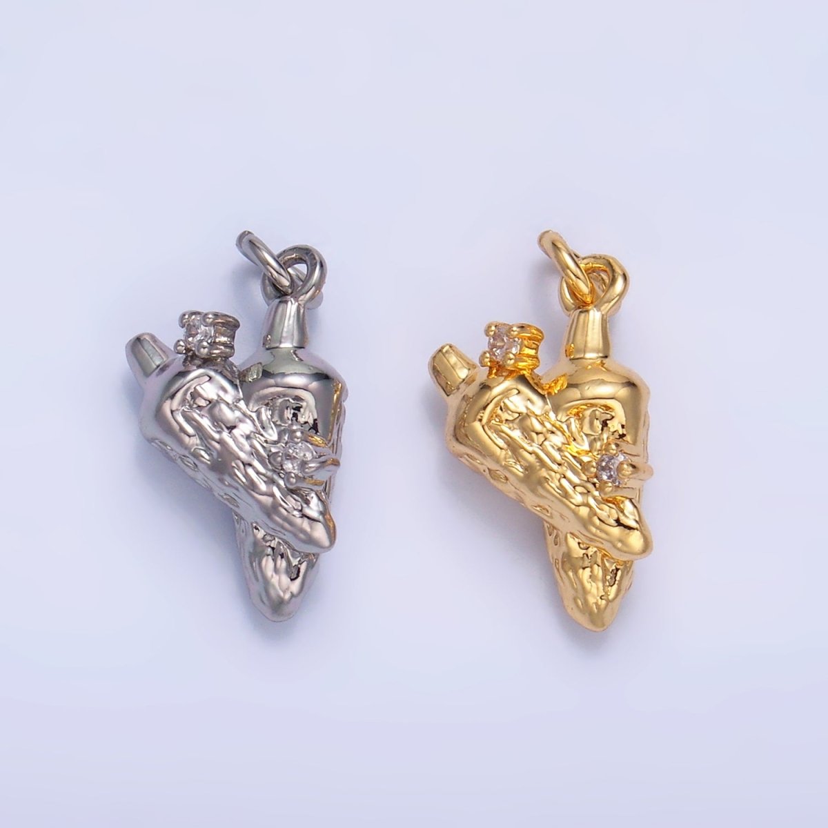 24K Gold Filled Carrot Vegetable Charm in Gold & Silver | W357