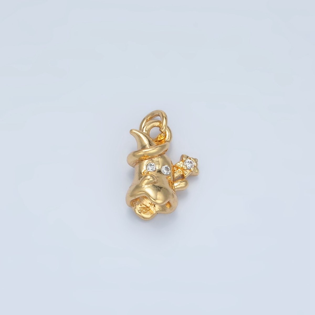 24K Gold Filled Multidimensional Celestial Star Witch Ghost Mini Charm in Gold & Silver | E392