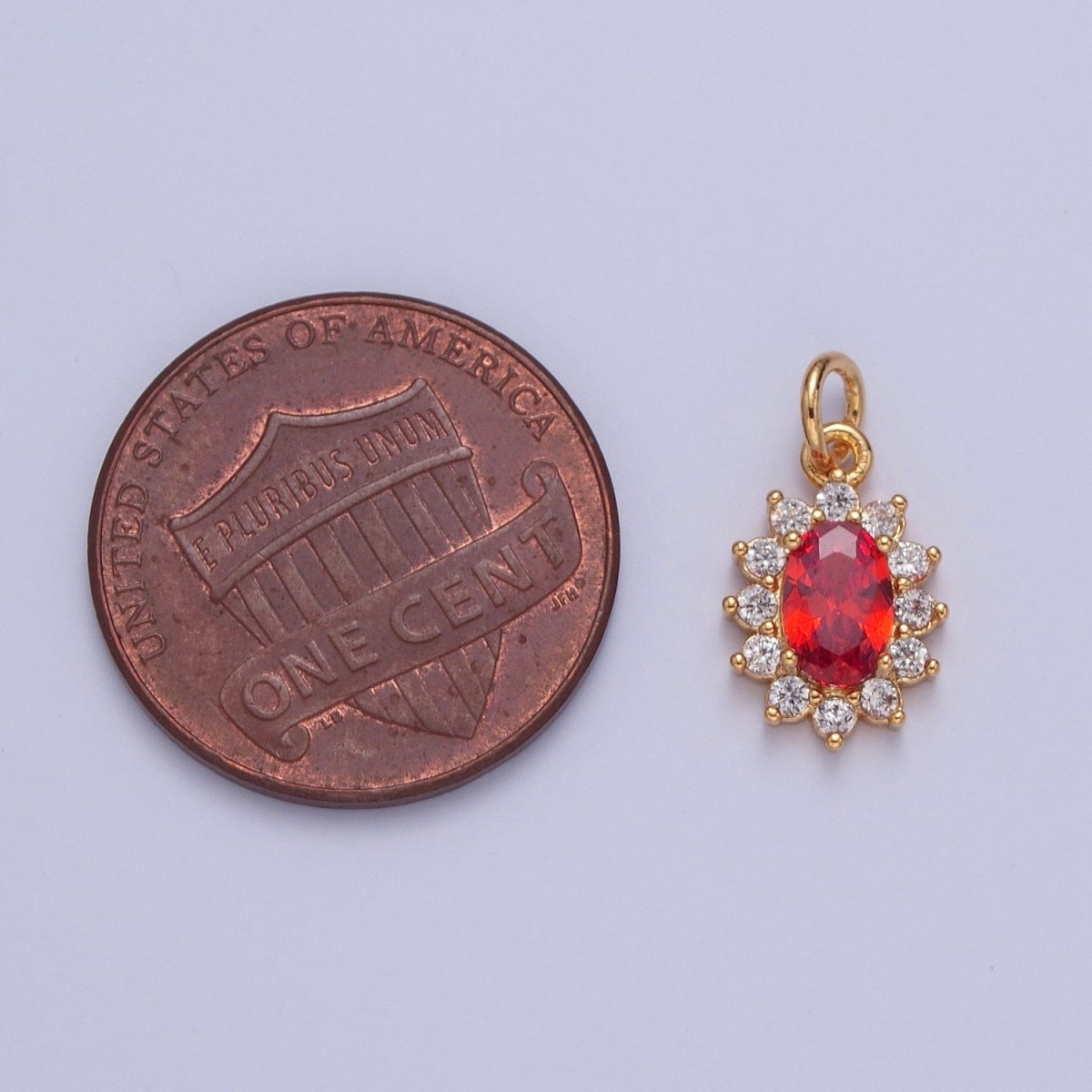 24K Gold Filled Celestial Sun Cubic Zirconia Charm For DIY Jewelry Necklace Making | X-082 - X-087