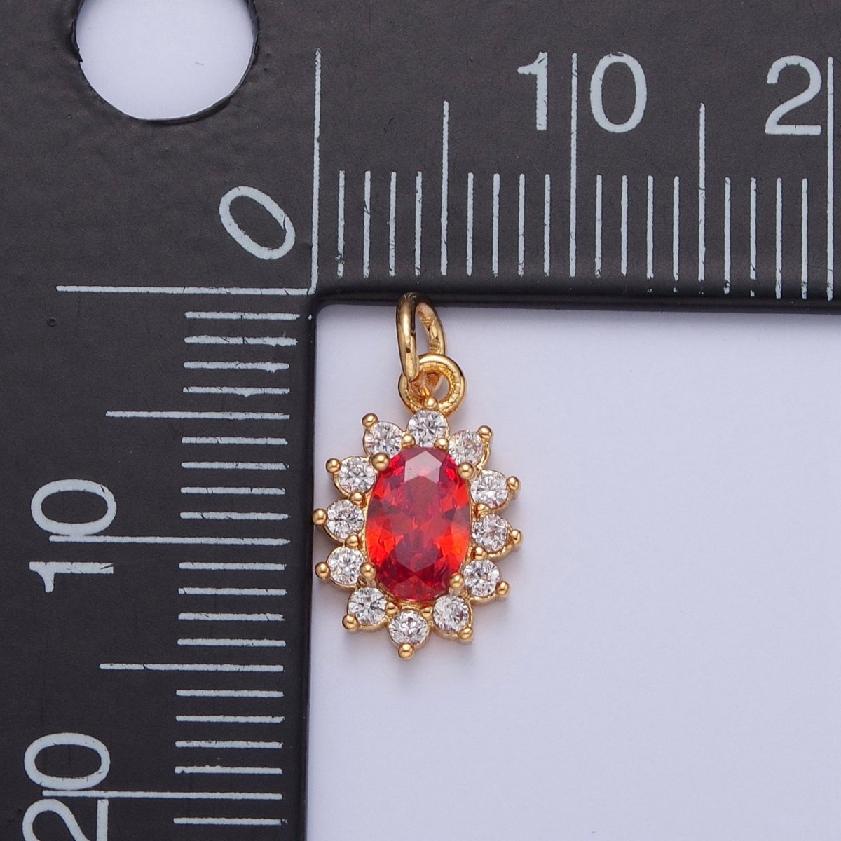 24K Gold Filled Celestial Sun Cubic Zirconia Charm For DIY Jewelry Necklace Making | X-082 - X-087