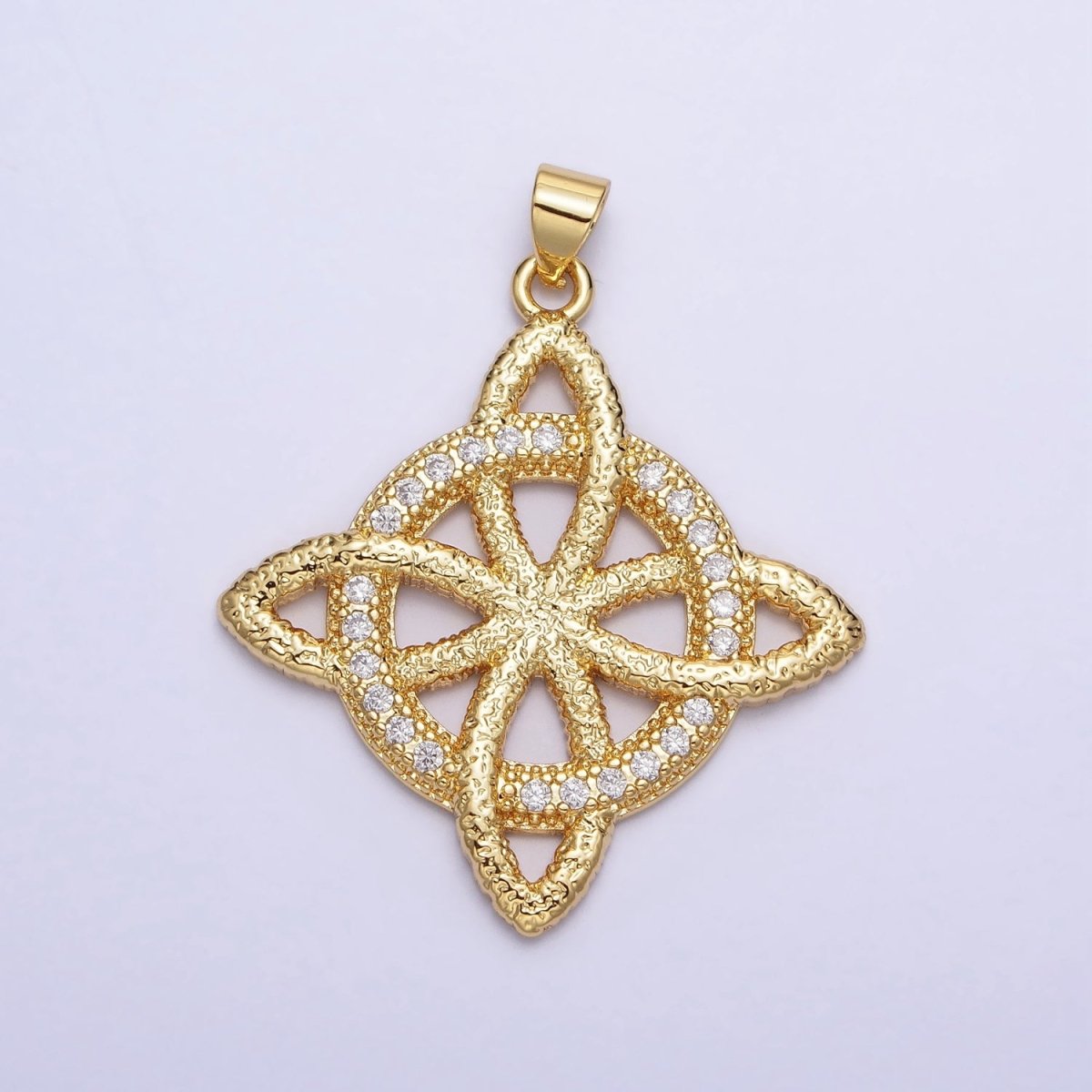 24K Gold Filled Celtic Knots Pendant AA257 - DLUXCA