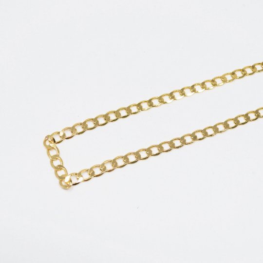 24K Gold Filled Chain 4.5mmx7.2mm, Miami Cuban Curb Chain by Yard Wholesale bulk Roll Chain for DIY Jewelry | ROLL-430 Clearance Pricing overstock - DLUXCA