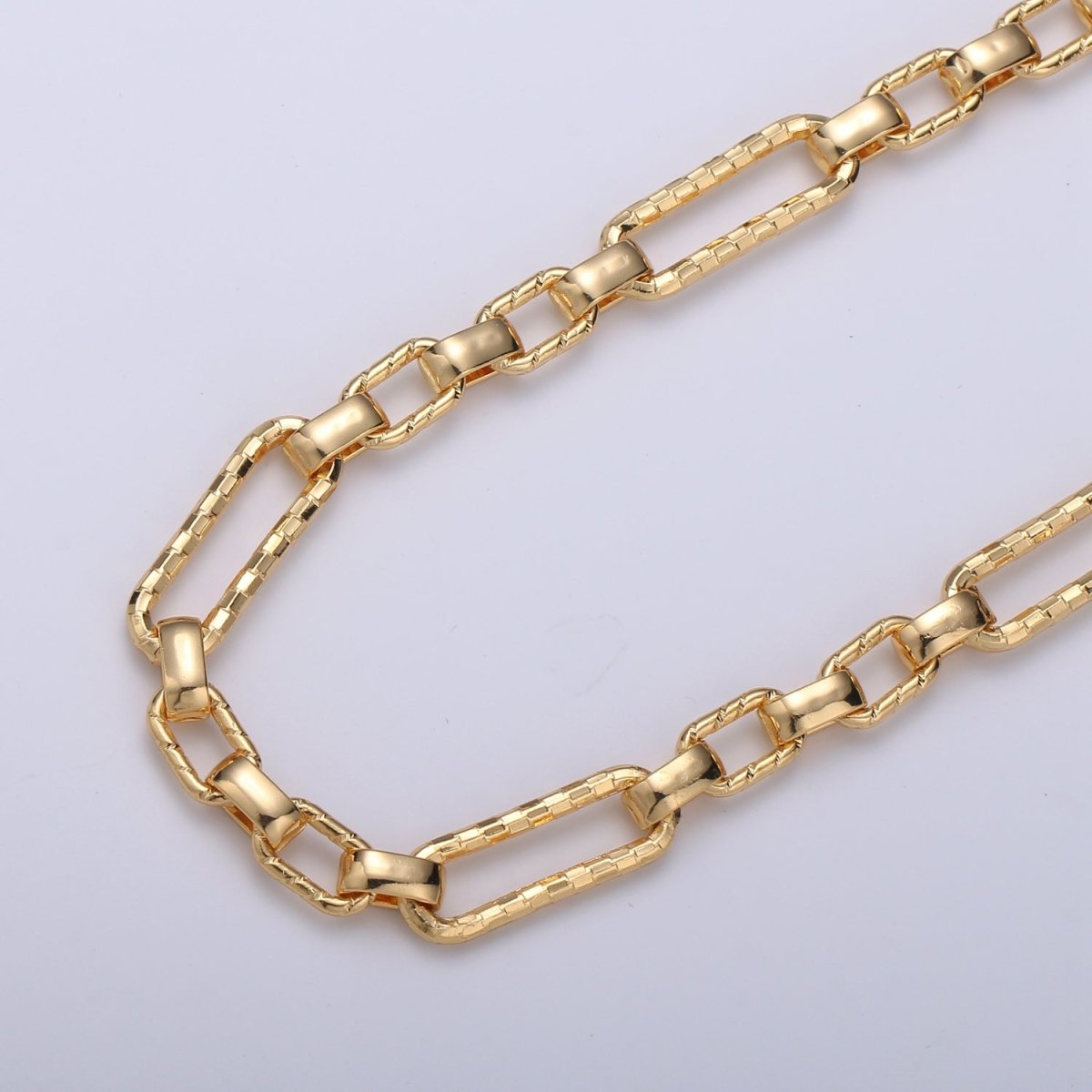 24K Gold Filled Chain By Yard, Long and short Fancy Chain By Yard, Wholesale Roll Chain For Jewelry Making | ROLL-370 Clearance Pricing