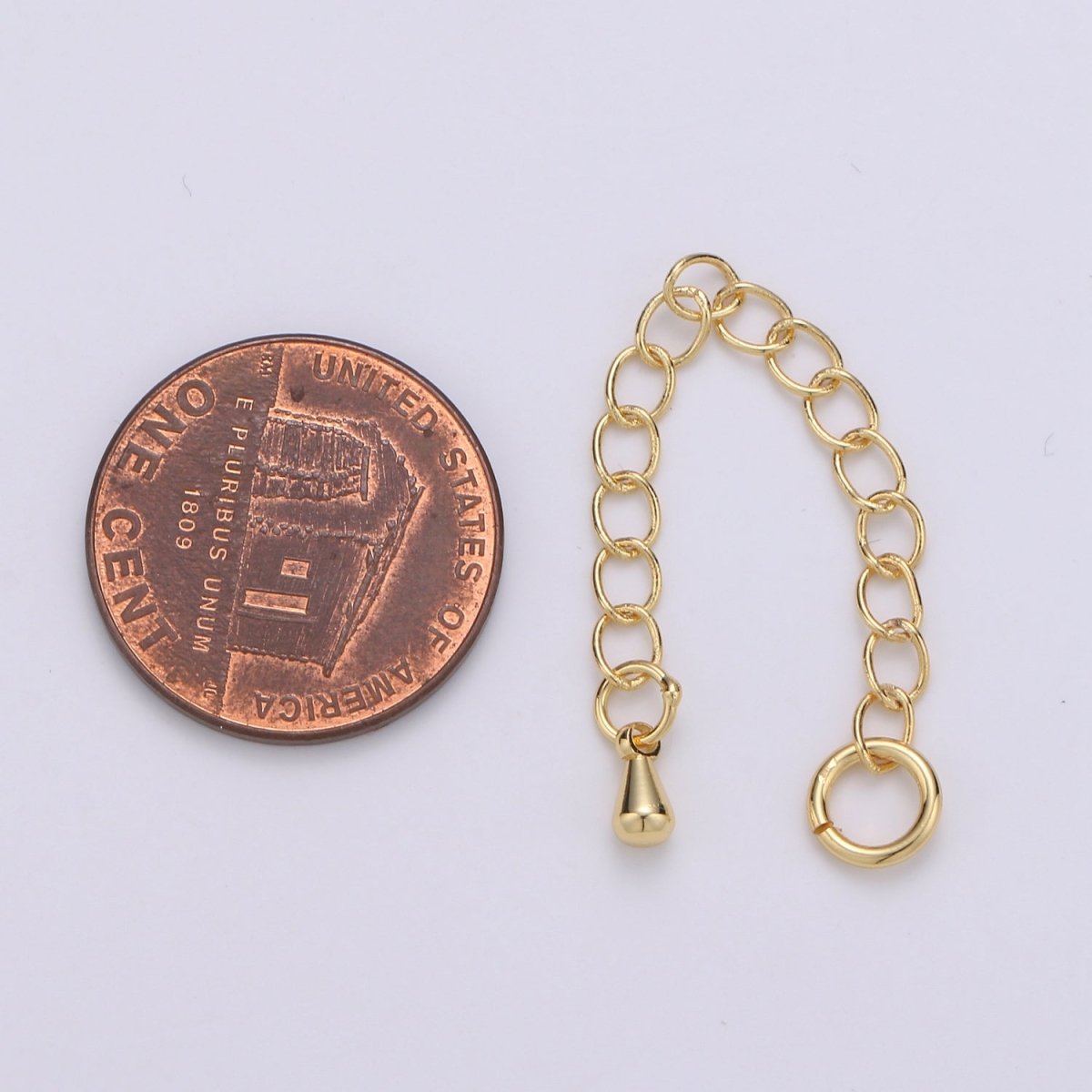 24K Gold Filled Chain Extender Gold / Silver For DIY Jewelry Making Chain Extender  L-125~L-128