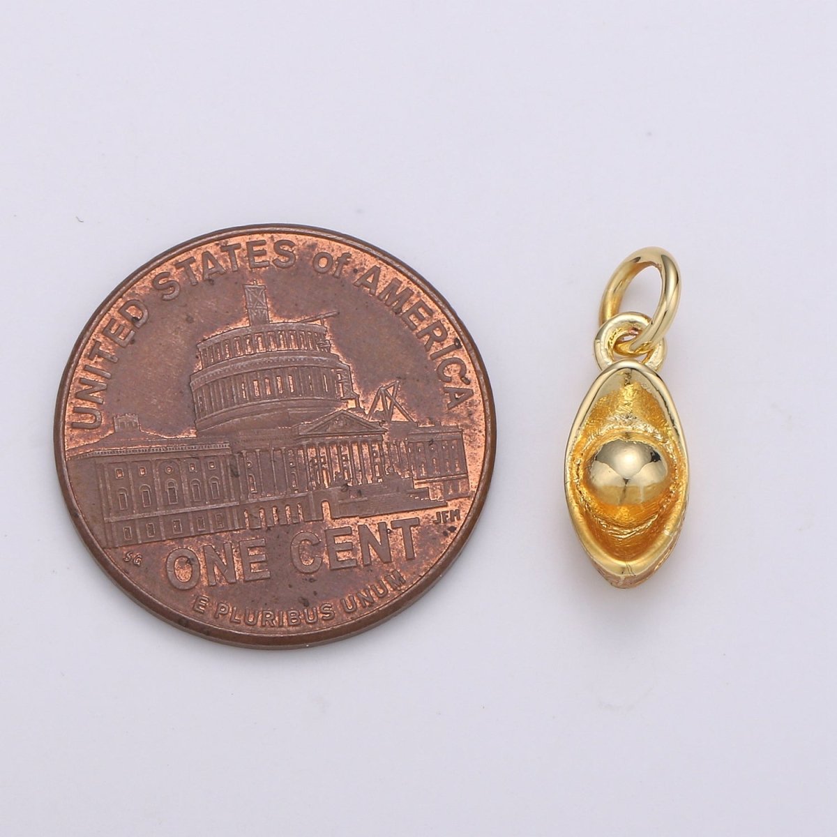 24K Gold Filled Chinese Gold Ingot Charm E-074 - DLUXCA