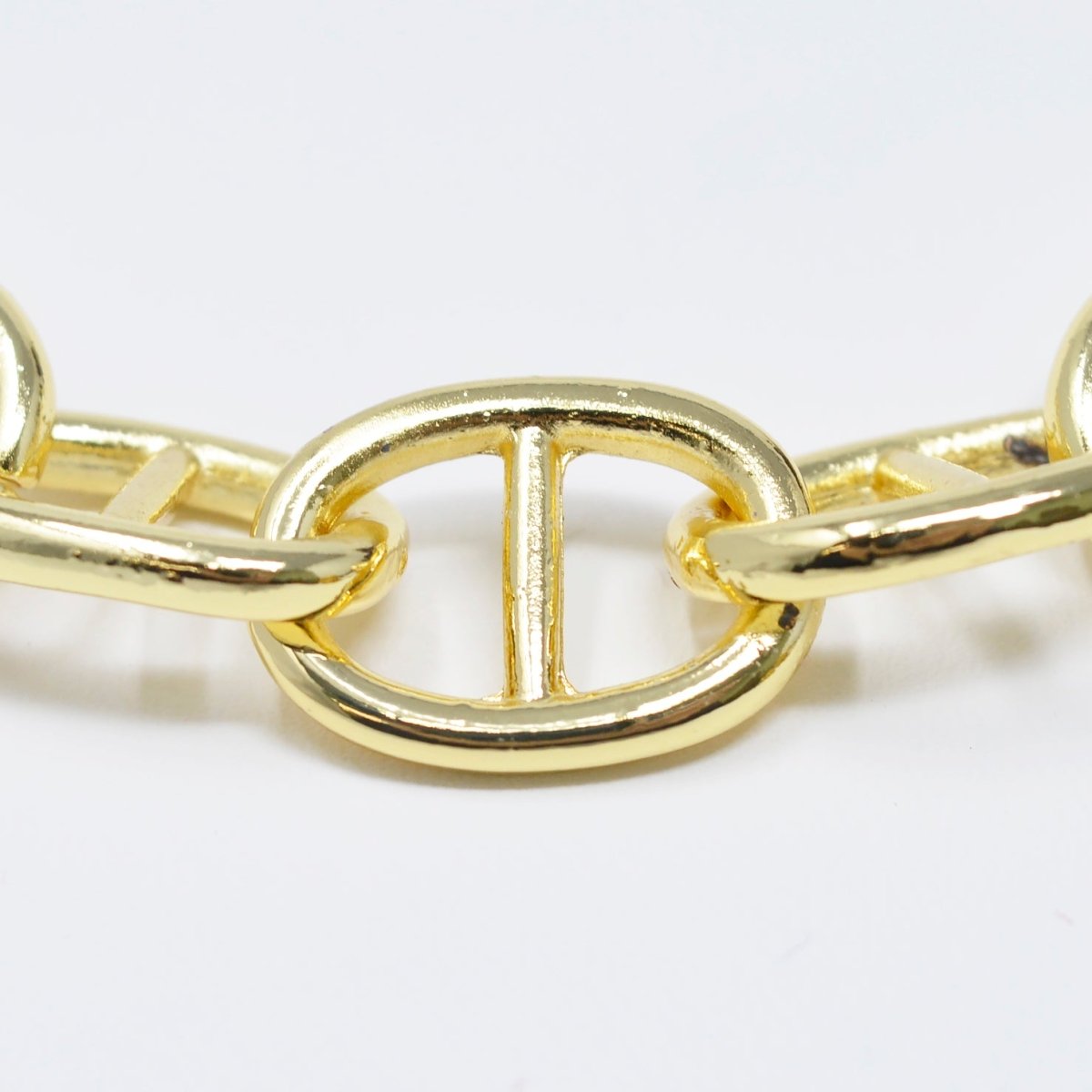 24k Gold Filled Chunky Statement Thick Bold Mariner Anchor Chain by Yard, Wholesale Bulk Roll Chain For Jewelry Making, 13.6X18.4mm Anchor Chain Unfinished Chain For Necklace Bracelet Anklet Component Supply |  ROLL-451 Clearance Pricing