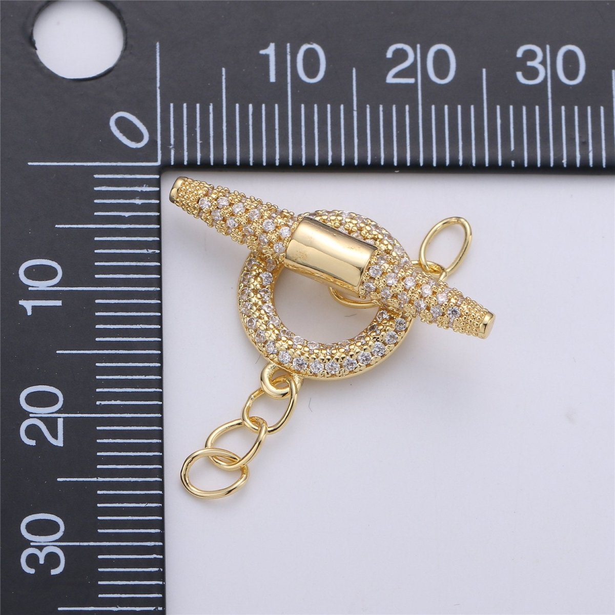 24k gold filled clasps, push in closure clasp jewelry findings for necklace making supply 19x7mm K-173