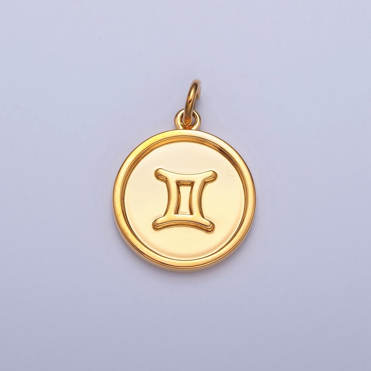 24K Gold Filled Coin Disc Zodiac Charm Dainty Astrological Zodiac Signs Add on Charm A-A1439-A-A1444