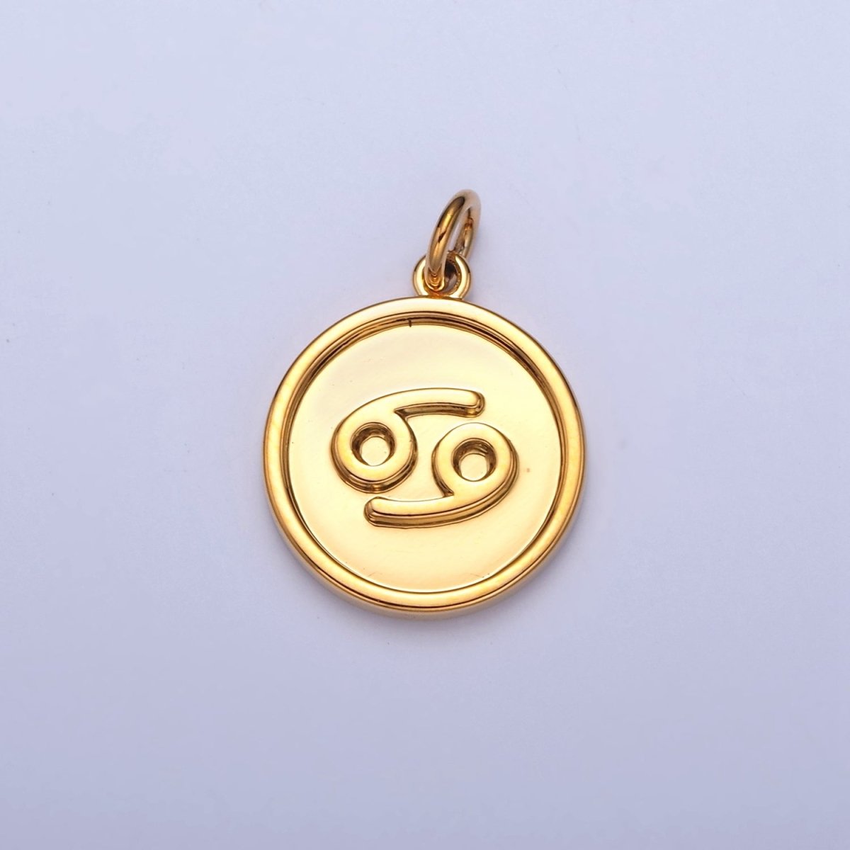 24K Gold Filled Coin Disc Zodiac Charm Dainty Astrological Zodiac Signs Add on Charm A-A1439-A-A1444